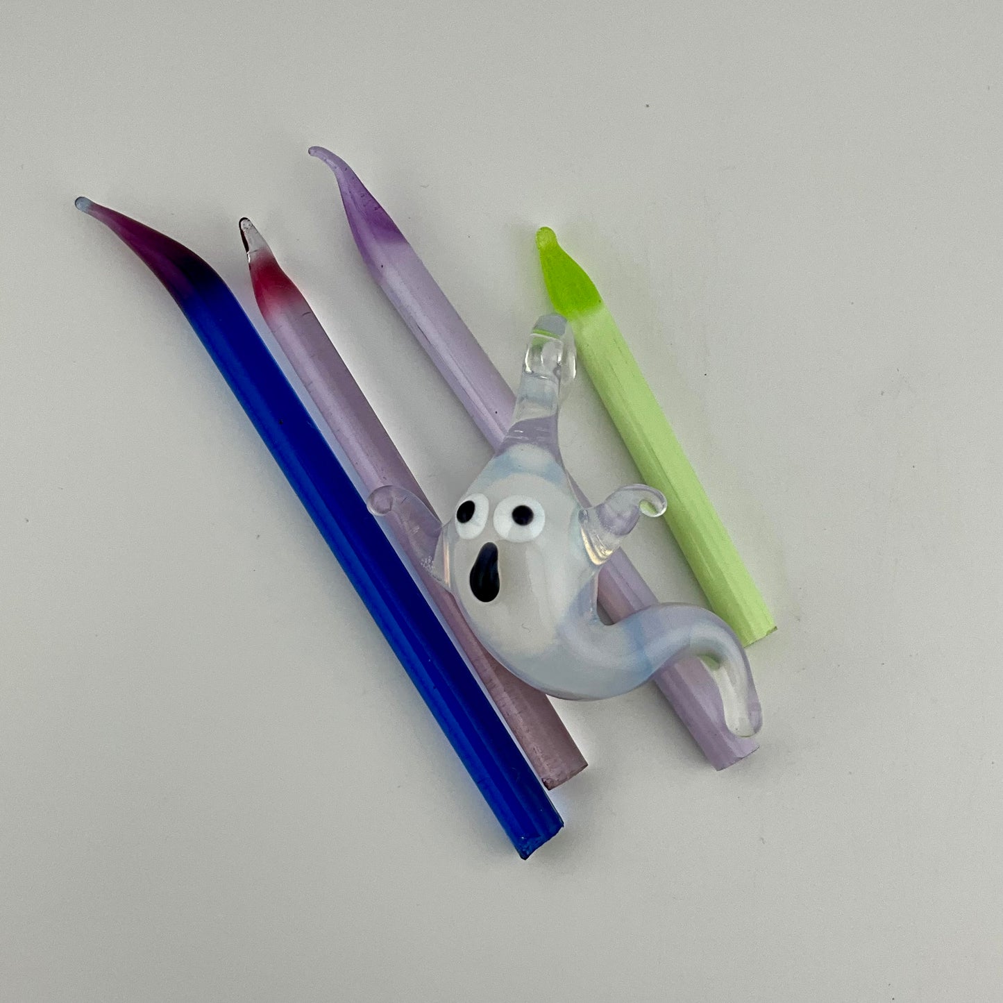 Moonstone Glass Ghost Pendant