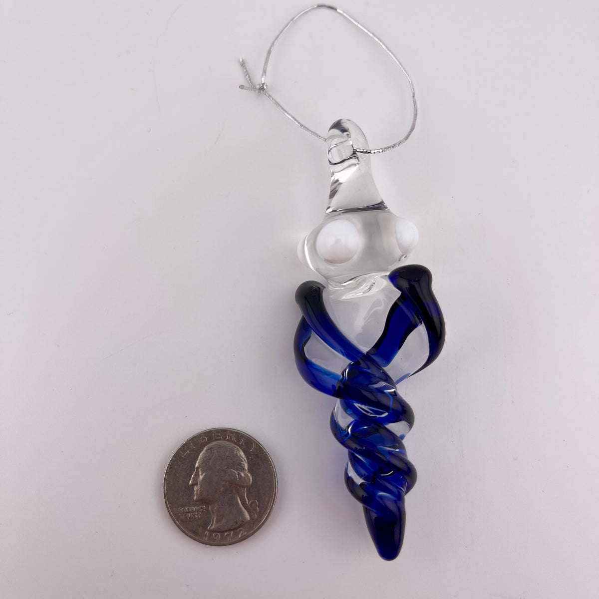 3 Pack Cobalt Blue Glass Icicle Ornament "Holiday Special" - JeffBeckerGlass.com