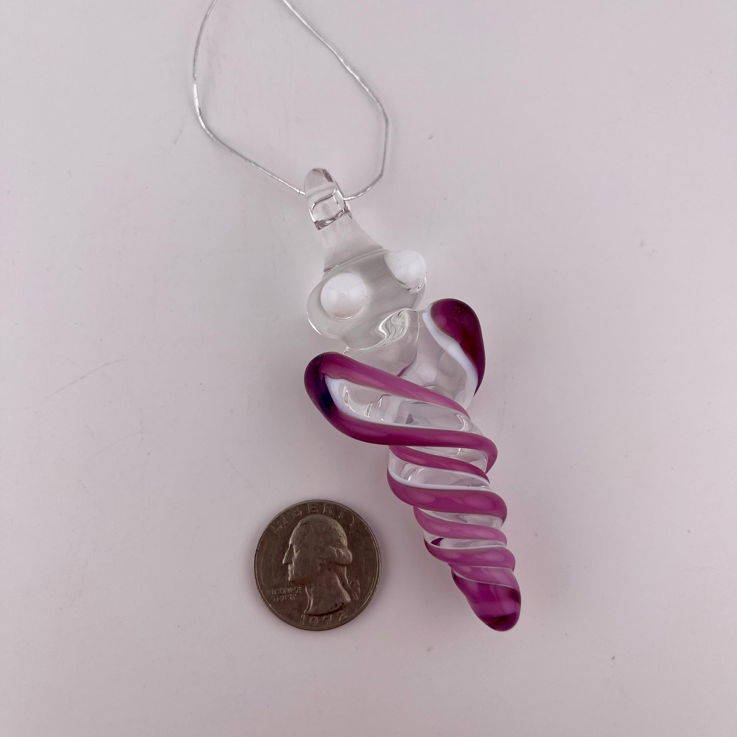 Mini Royal Jelly over White Glass Icicle Ornaments - JeffBeckerGlass.com