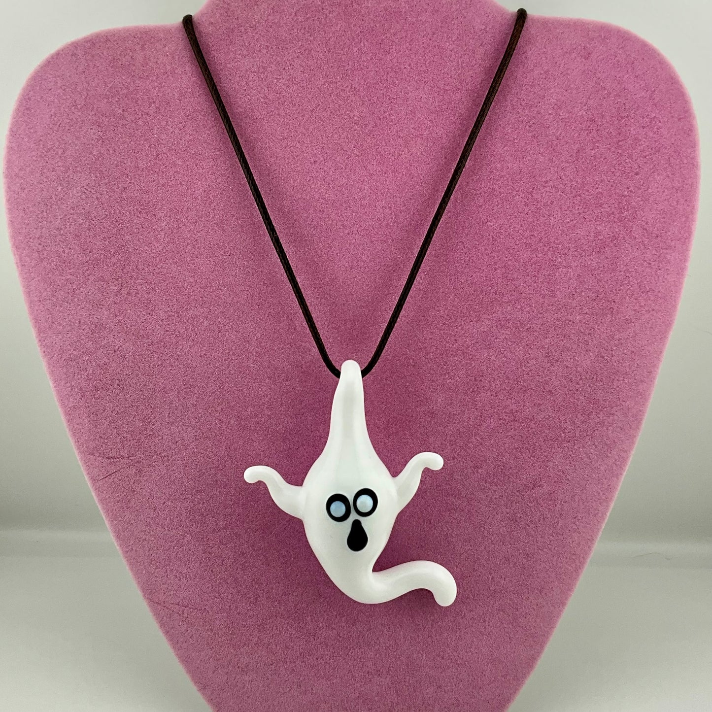 White Glass Ghost Pendant