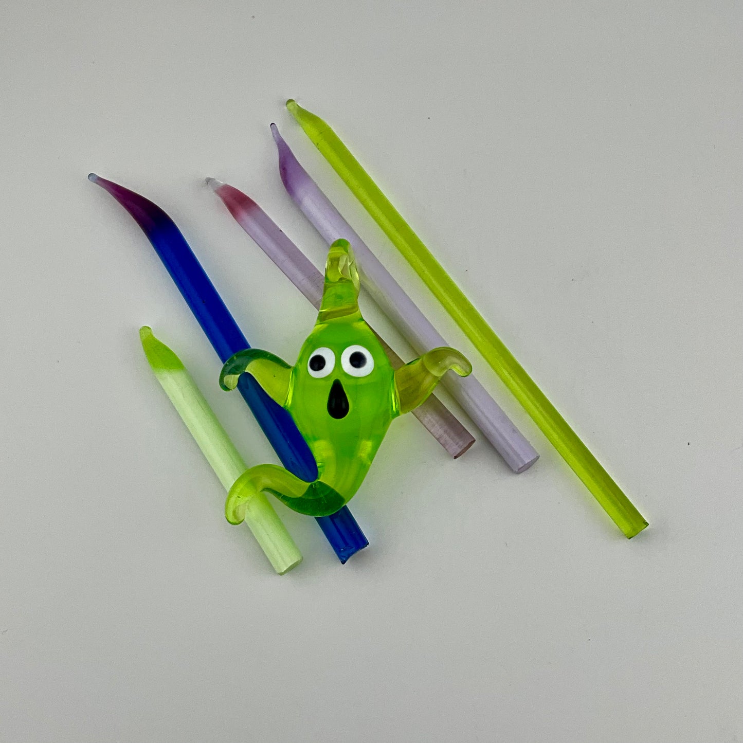 Light Green Slime Glass Ghost Pendant