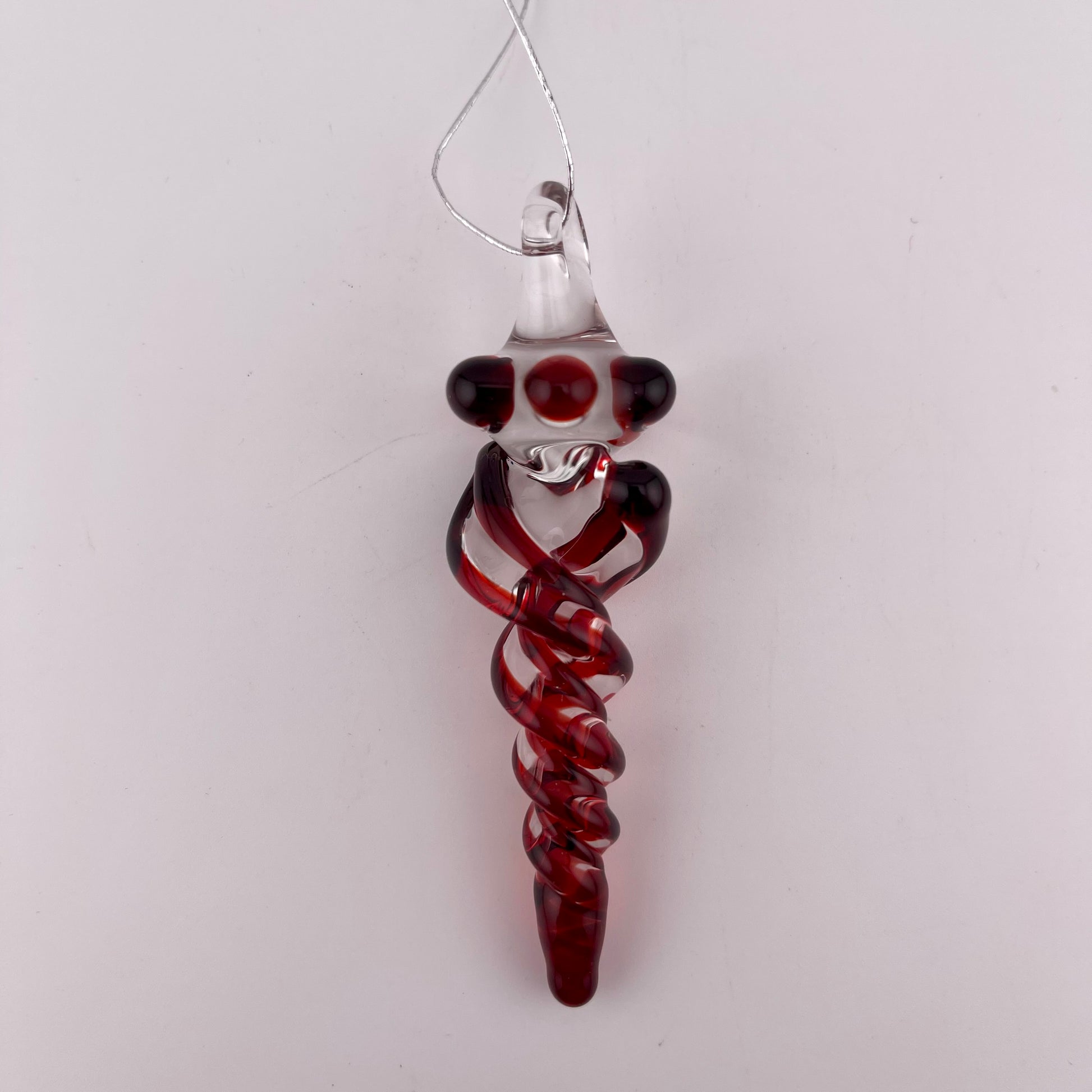Mini Elvis Red Glass Icicle Ornaments - JeffBeckerGlass.com
