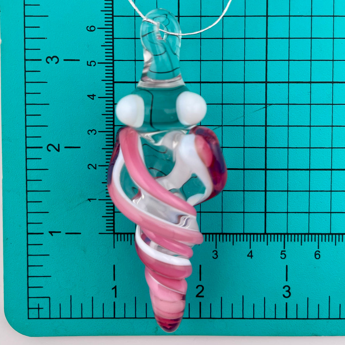 Mini Telemagenta over White Glass Icicle Ornaments - JeffBeckerGlass.com