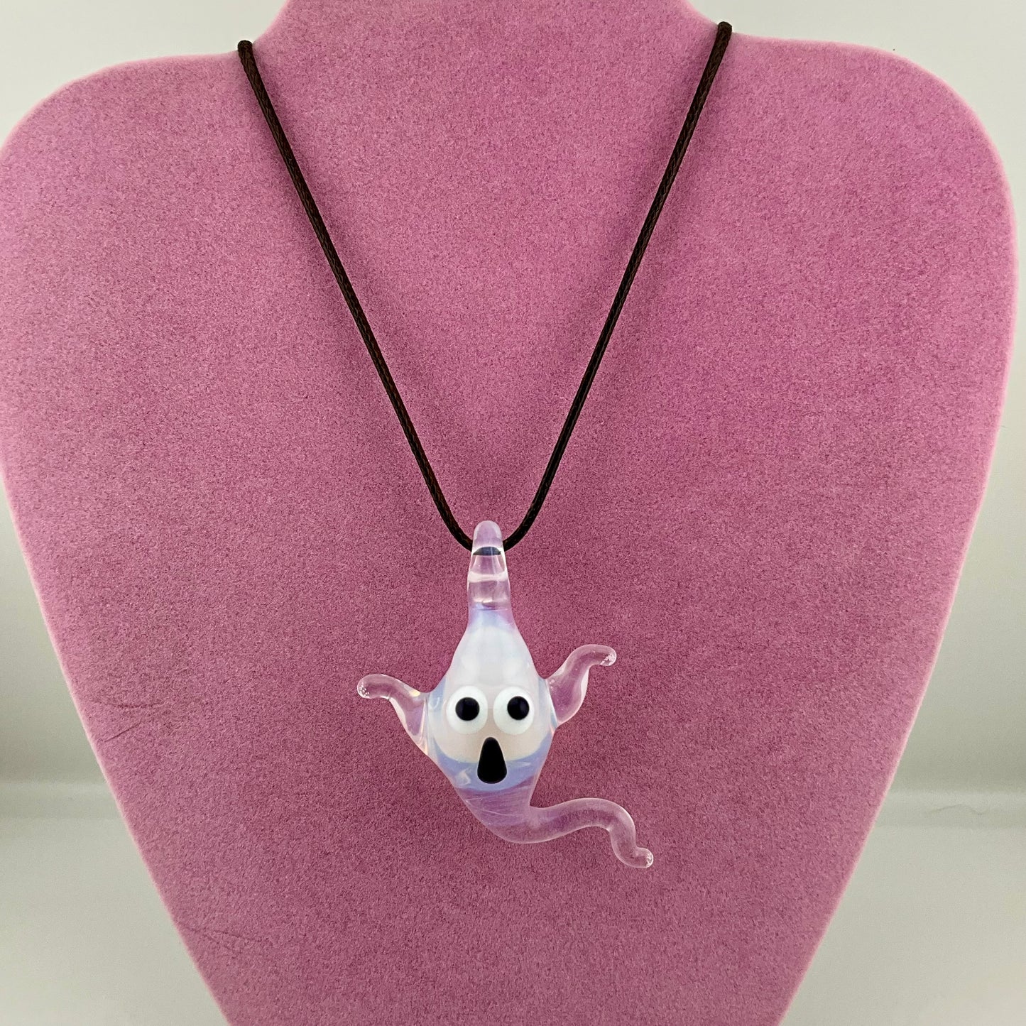 Moonstone Glass Ghost Pendant