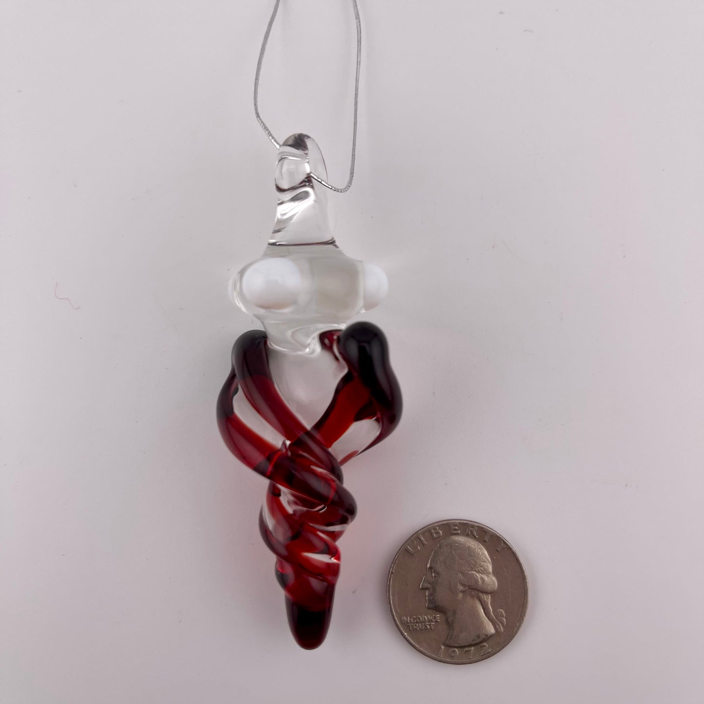 3 Pack Elvis Red Glass Icicle Ornament "Holiday Special" - JeffBeckerGlass.com