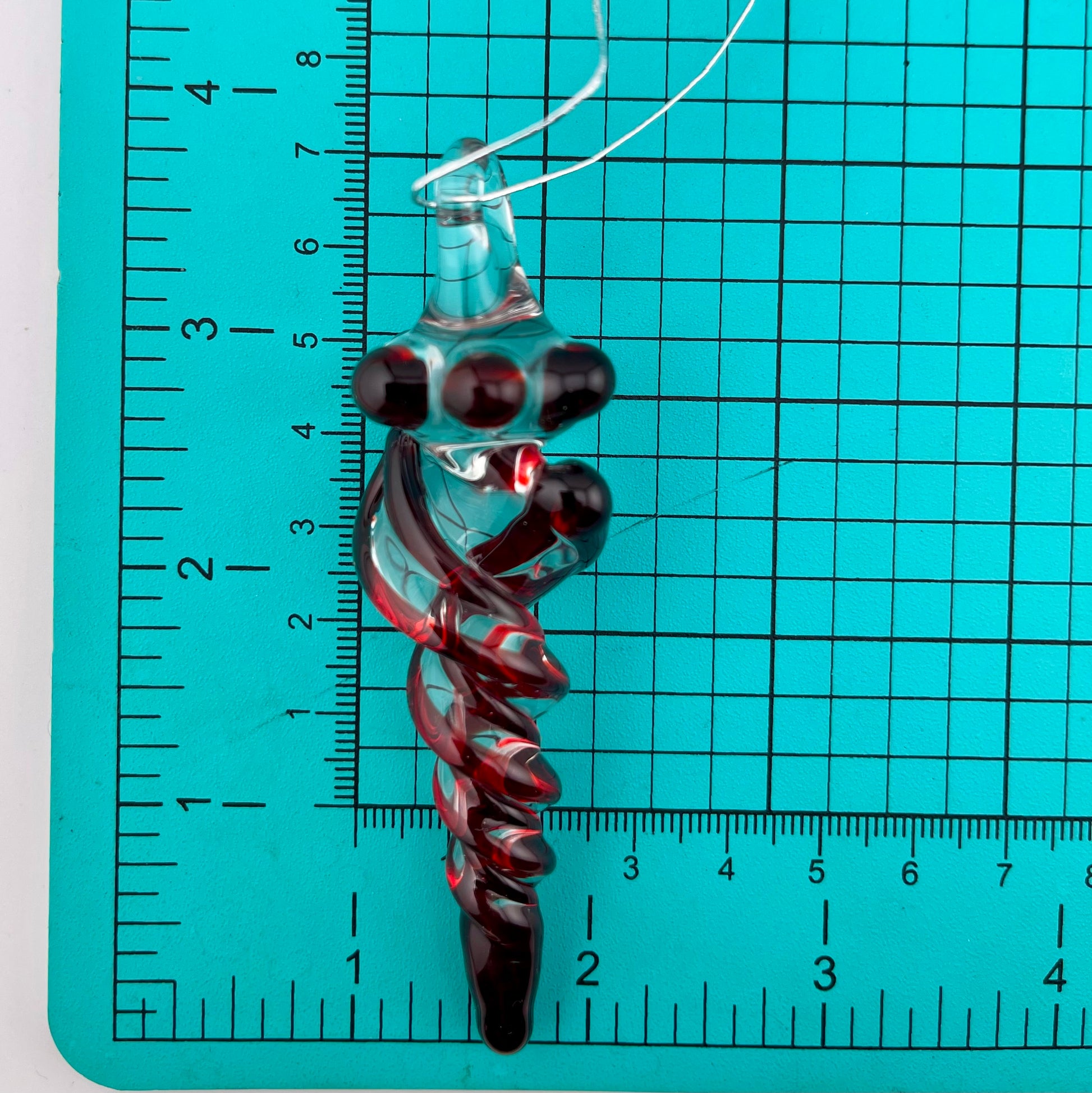 Mini Elvis Red Glass Icicle Ornaments - JeffBeckerGlass.com