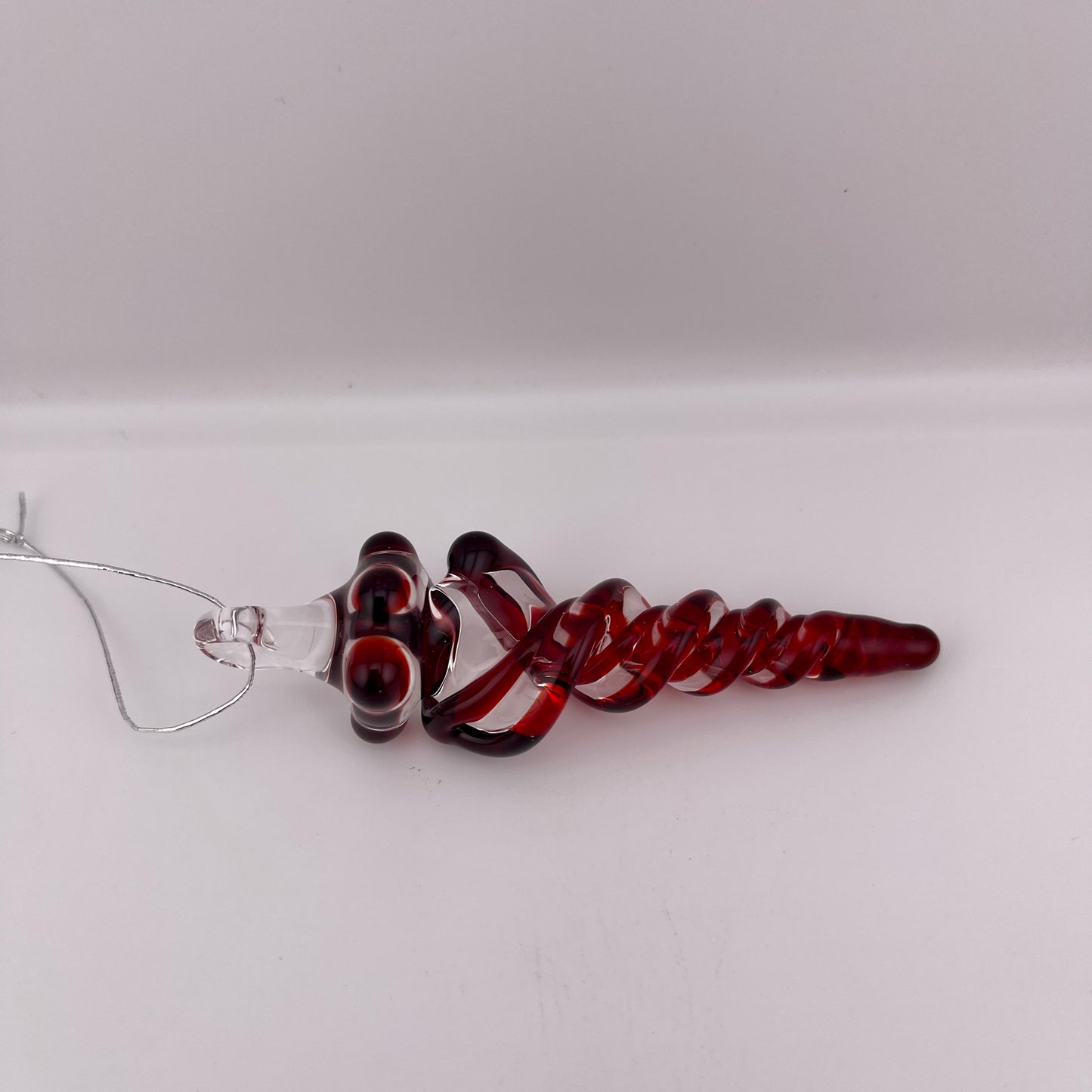 Mini Elvis Red Glass Icicle Ornaments - JeffBeckerGlass.com