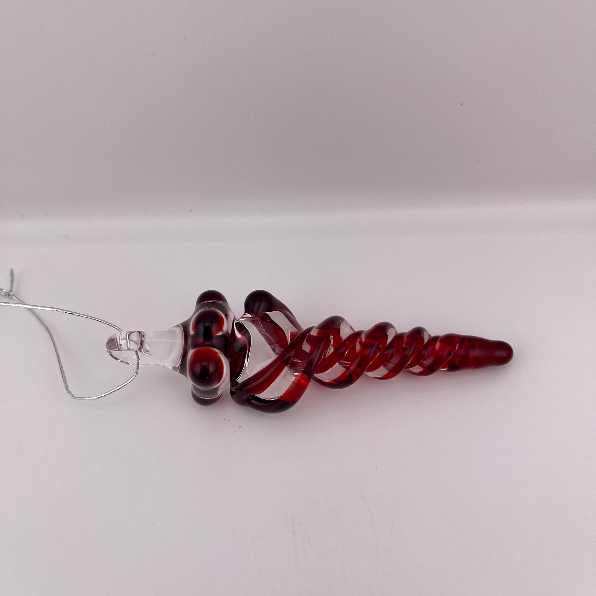 Mini Elvis Red Glass Icicle Ornaments - JeffBeckerGlass.com