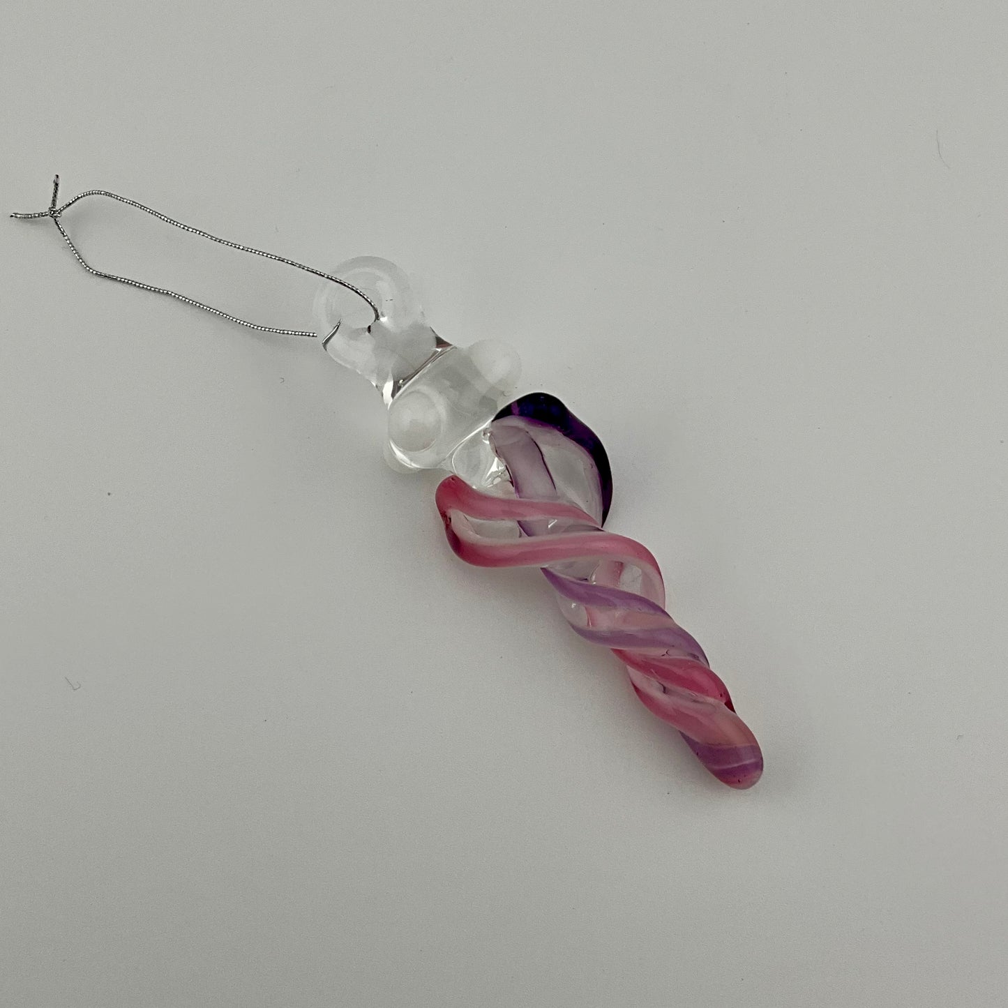 Mini Telemagenta and Royal Jelly Glass Icicle Ornaments - JeffBeckerGlass.com