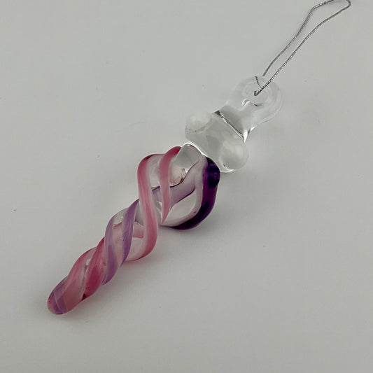 Mini Telemagenta and Royal Jelly Glass Icicle Ornaments - JeffBeckerGlass.com