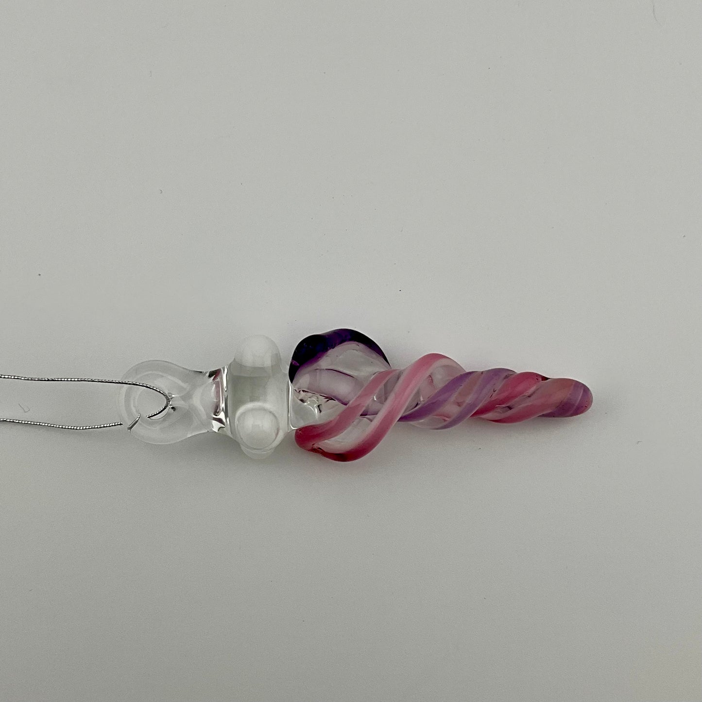 Mini Telemagenta and Royal Jelly Glass Icicle Ornaments - JeffBeckerGlass.com