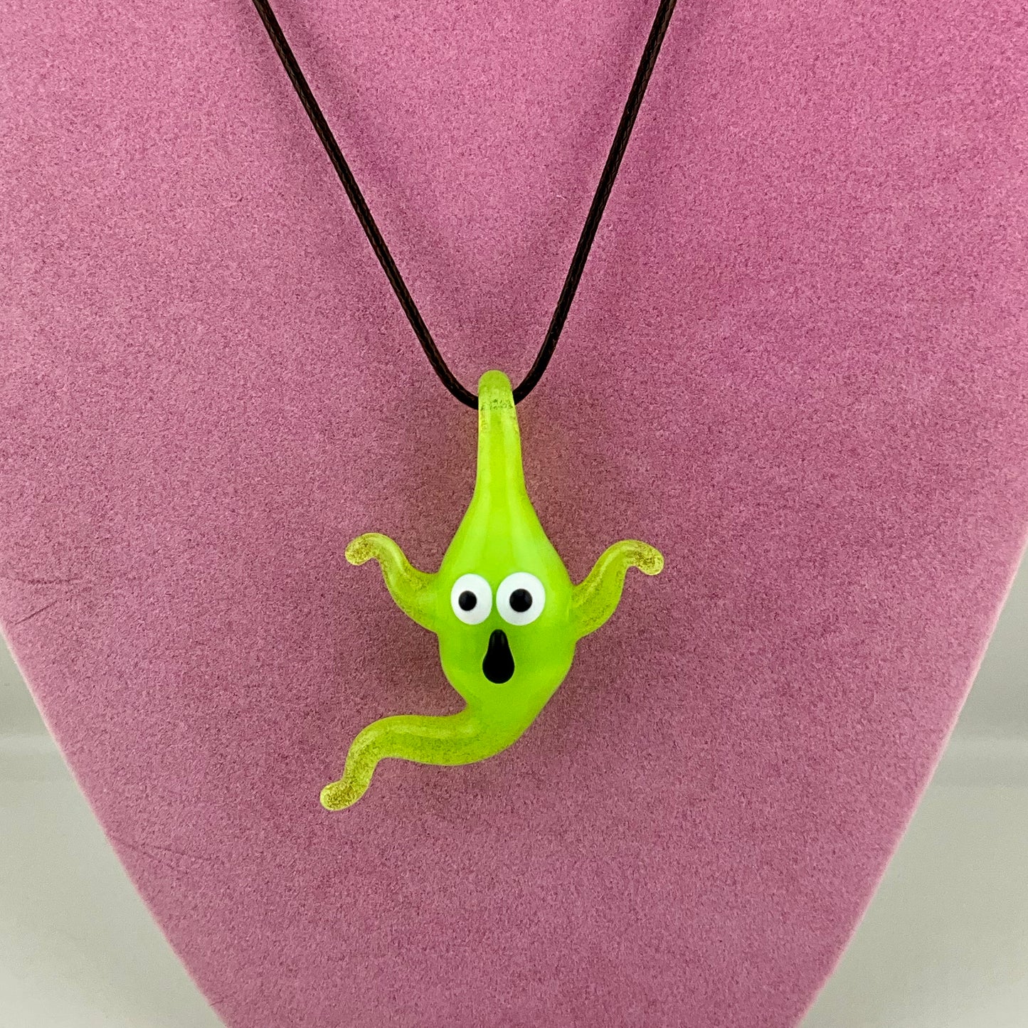Green Slime Glass Ghost Pendant