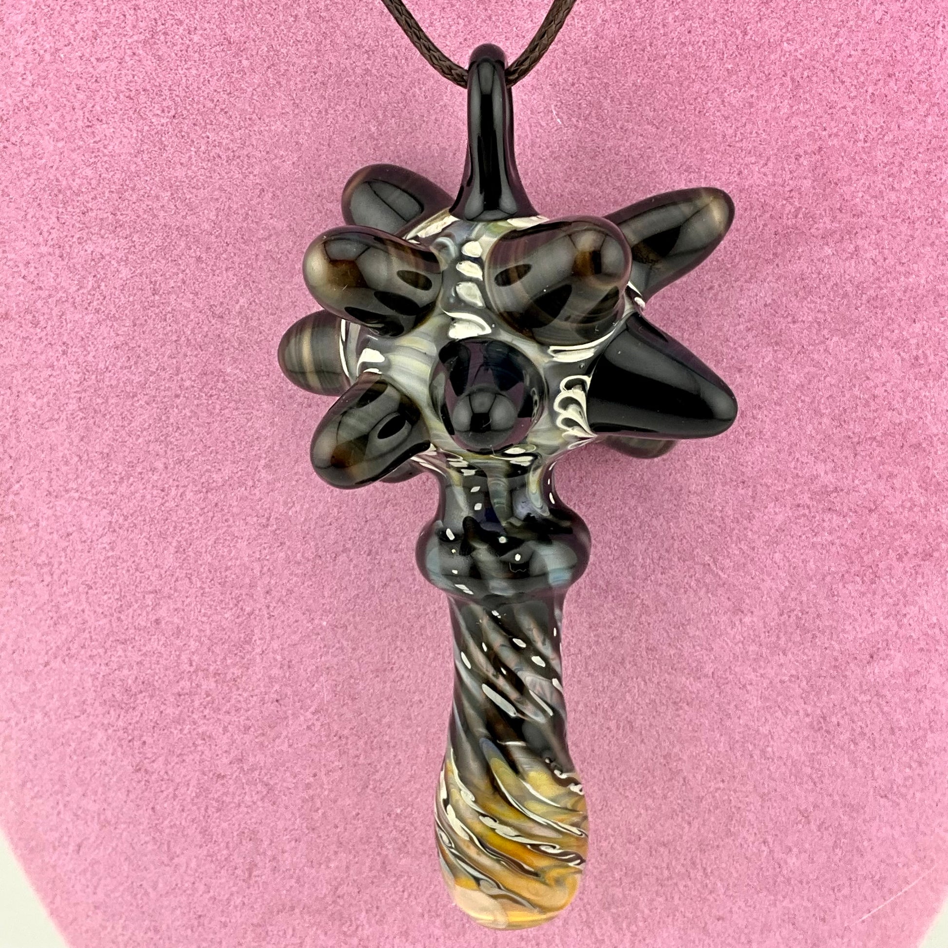 Pendant Pipe Black pendant pipe necklace’s - JeffBeckerGlass.com