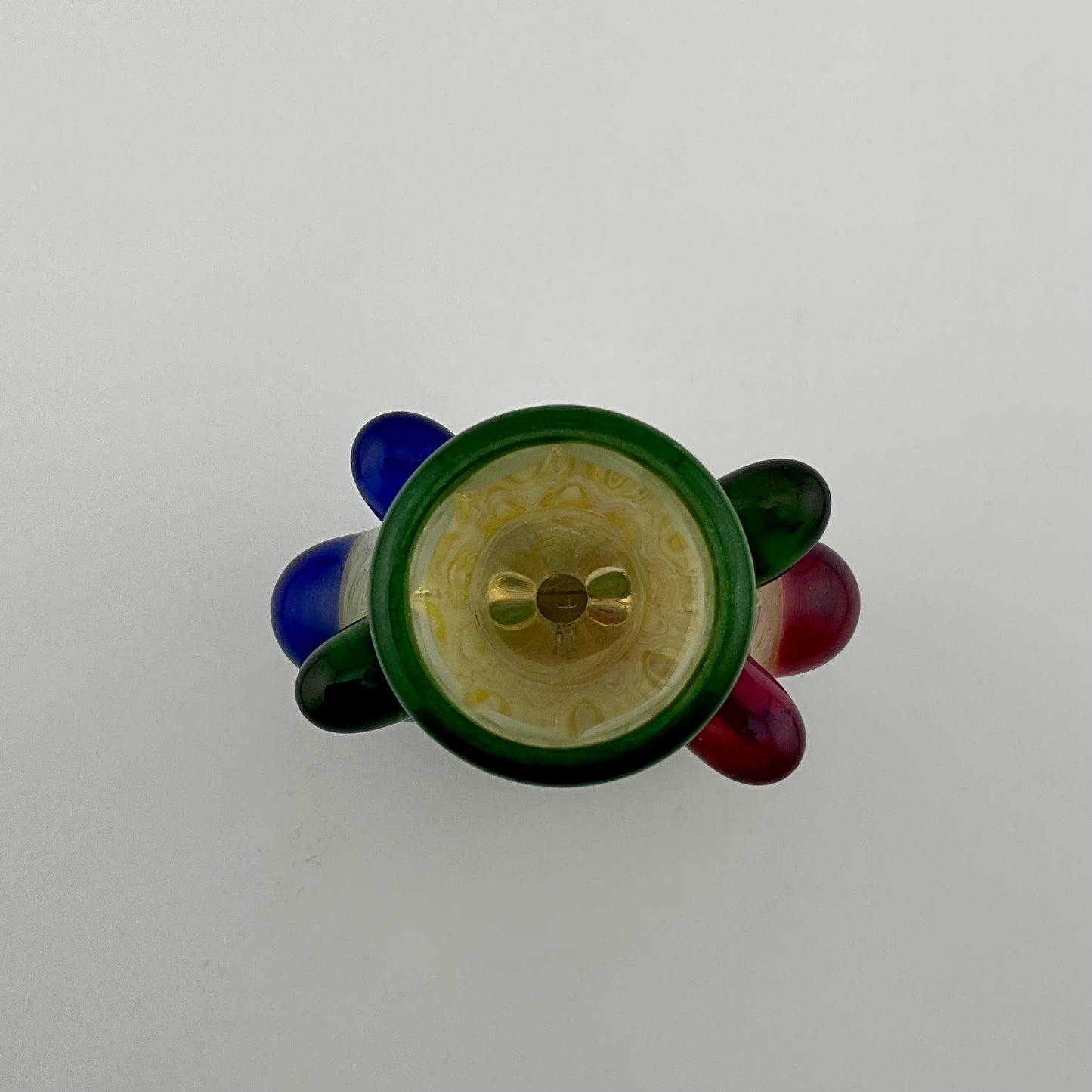 Glass Fidget Spinner Pipe Silver Fumed Color - JeffBeckerGlass.com