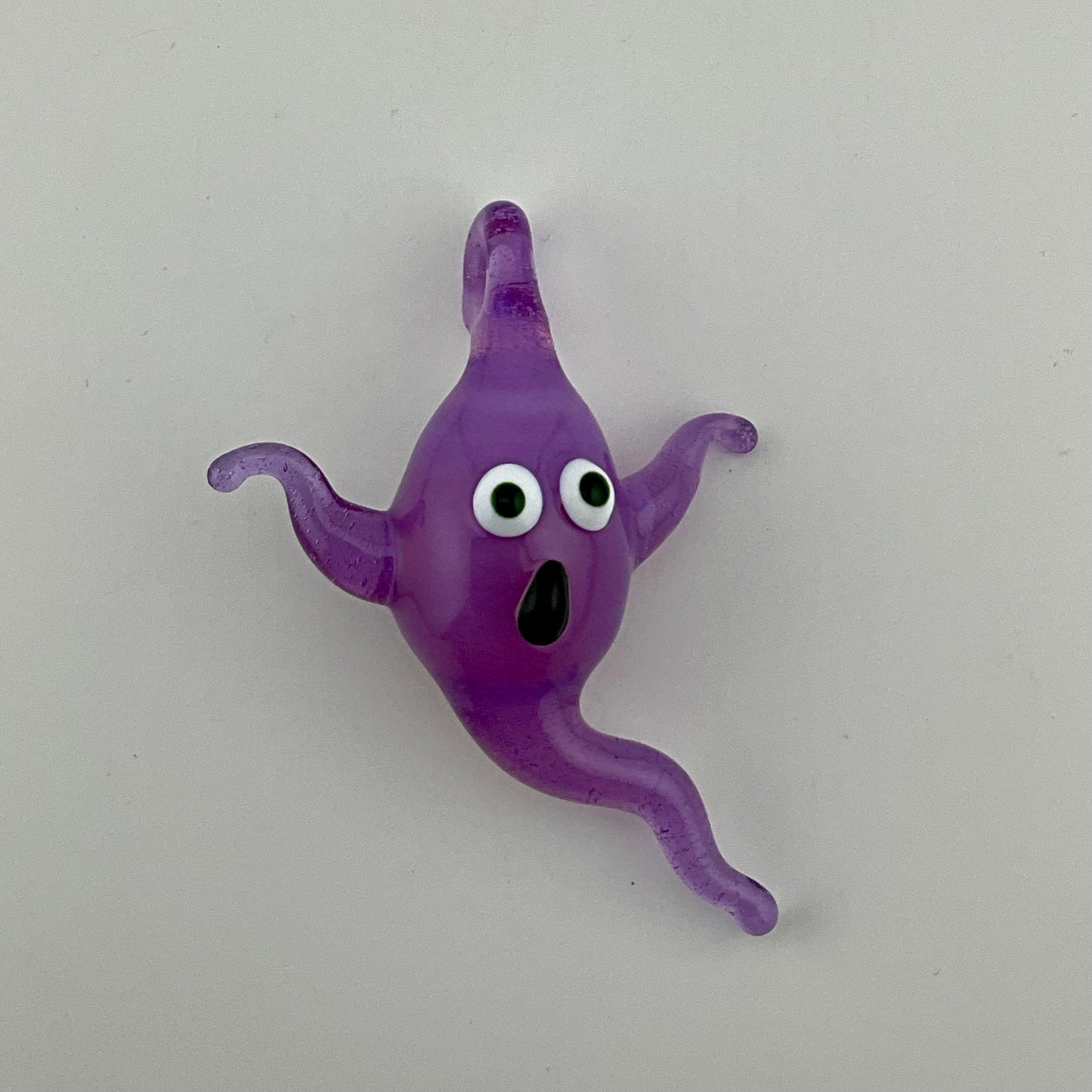 Pink Slime Glass Ghost Pendant