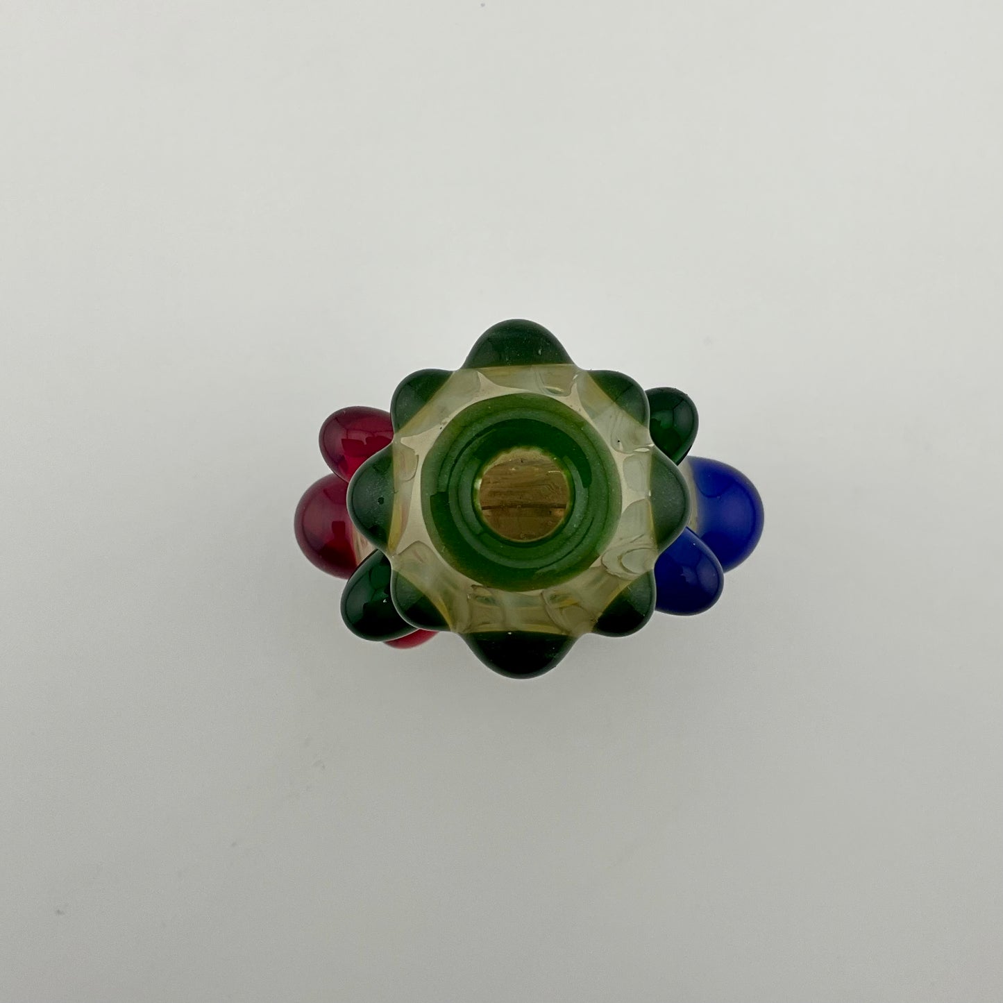 Glass Fidget Spinner Pipe Silver Fumed Color - JeffBeckerGlass.com