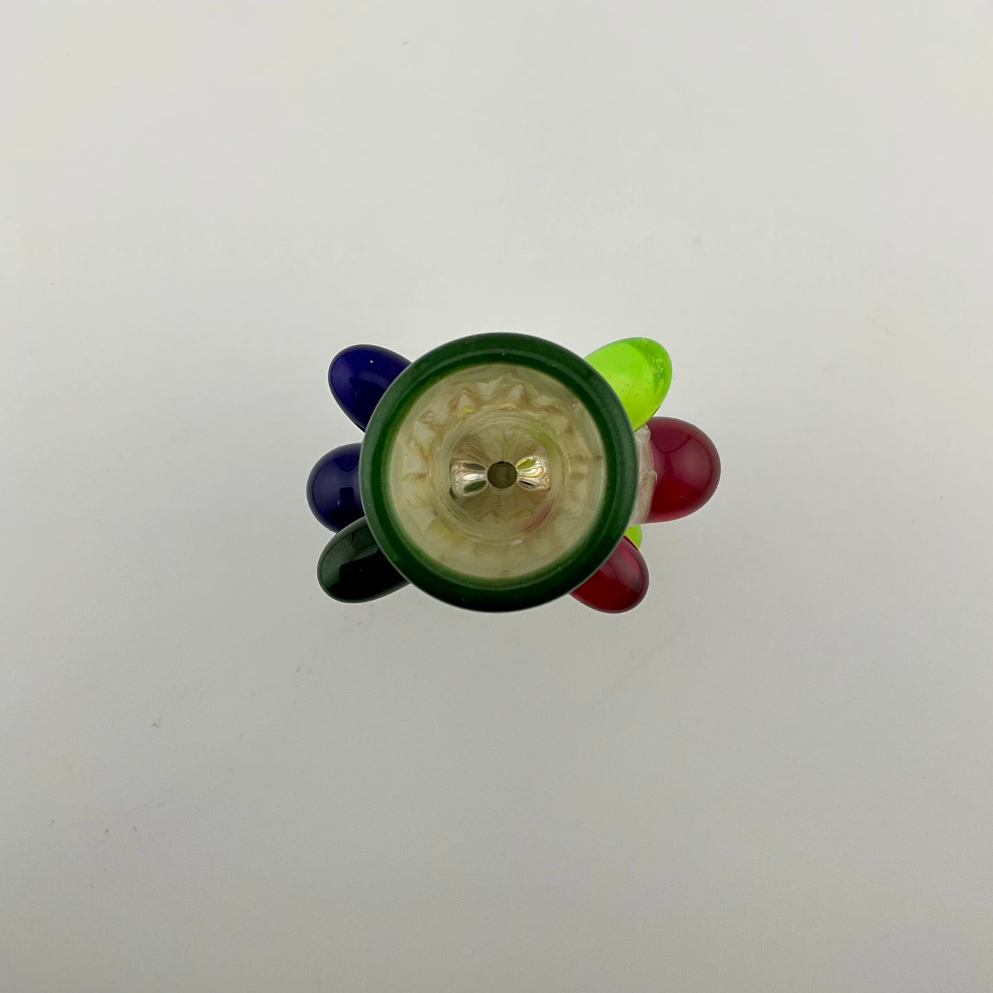 Glass Fidget Spinner Pipe Silver Fumed Color 2 - JeffBeckerGlass.com