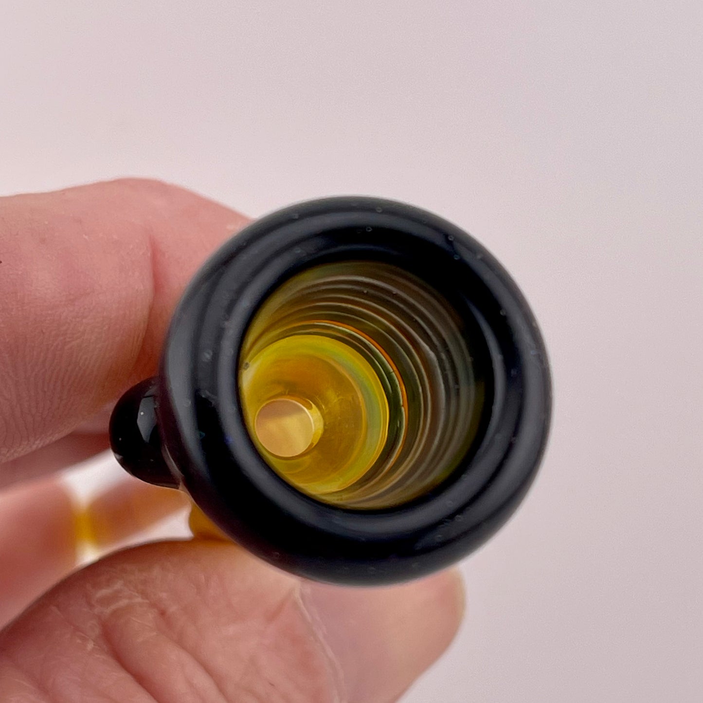 Black Chillum Pipe Silver Fumed - JeffBeckerGlass.com