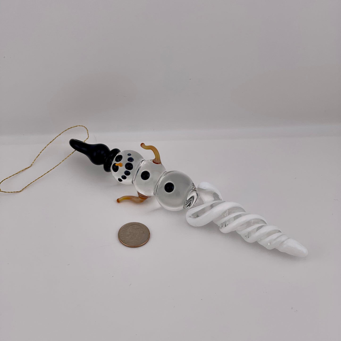 Snowman White Icicle Ornament