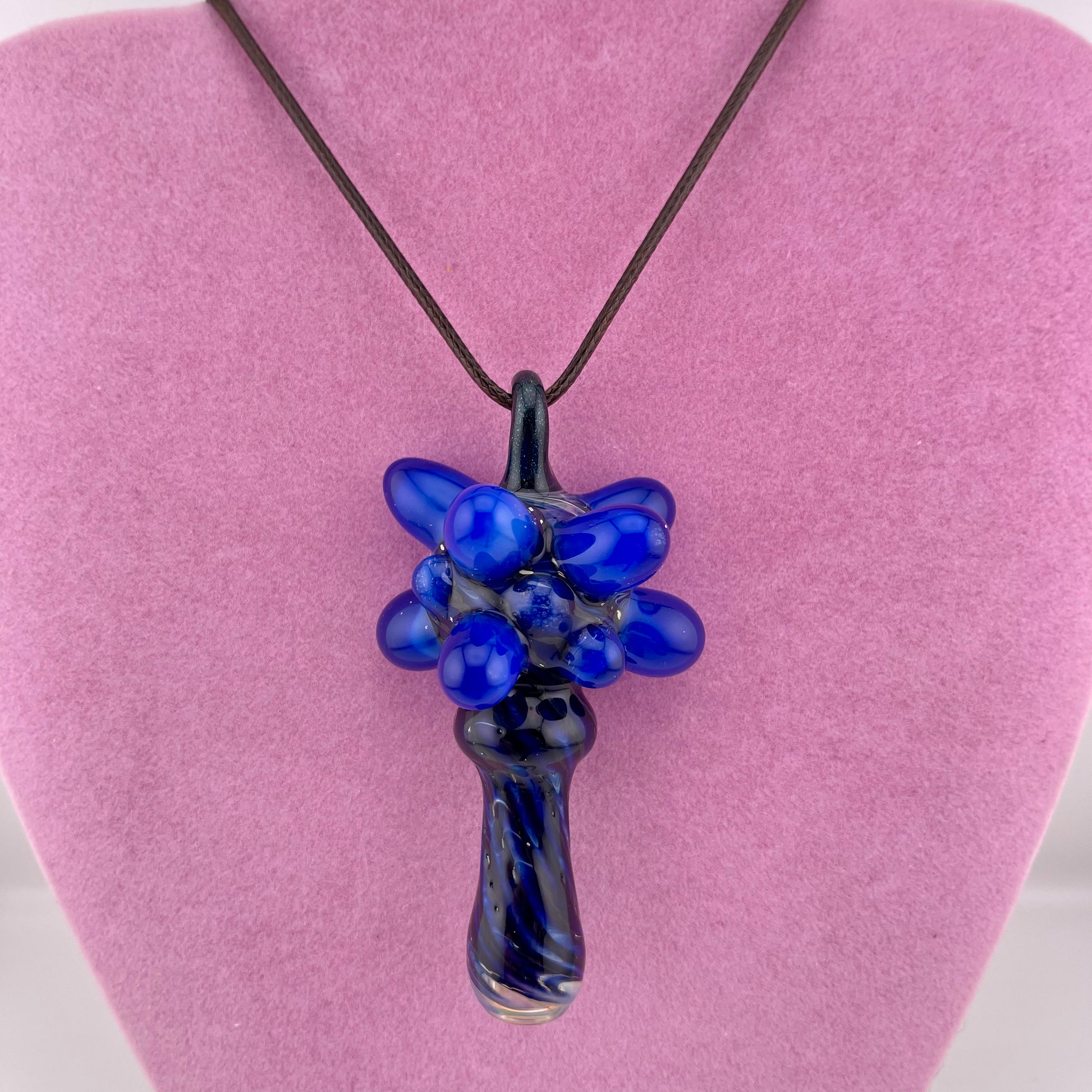 Pendant Pipe Cobalt Blue pendant pipe necklace’s - JeffBeckerGlass.com
