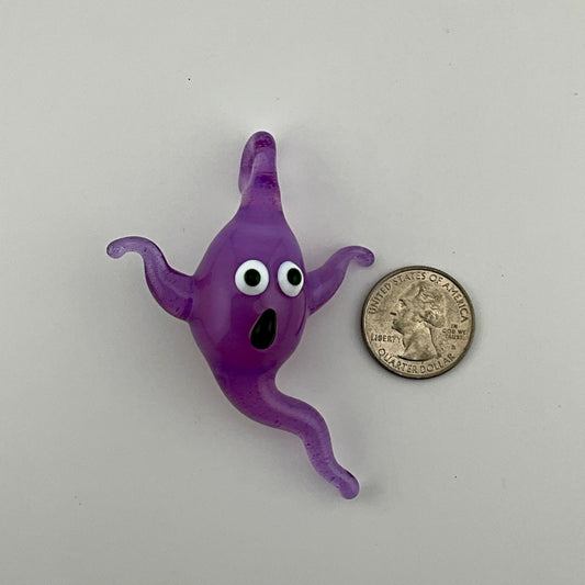 Pink Slime Glass Ghost Pendant - JeffBeckerGlass.com