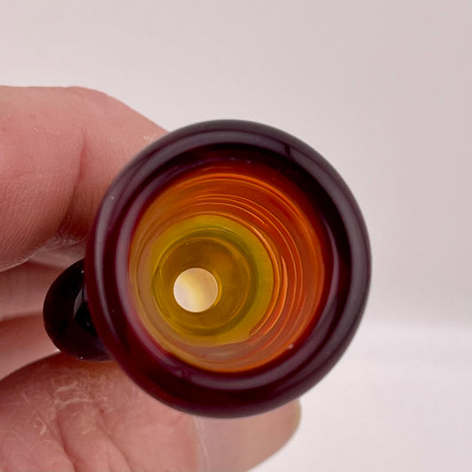 Red Chillum Pipe Silver Fumed - JeffBeckerGlass.com