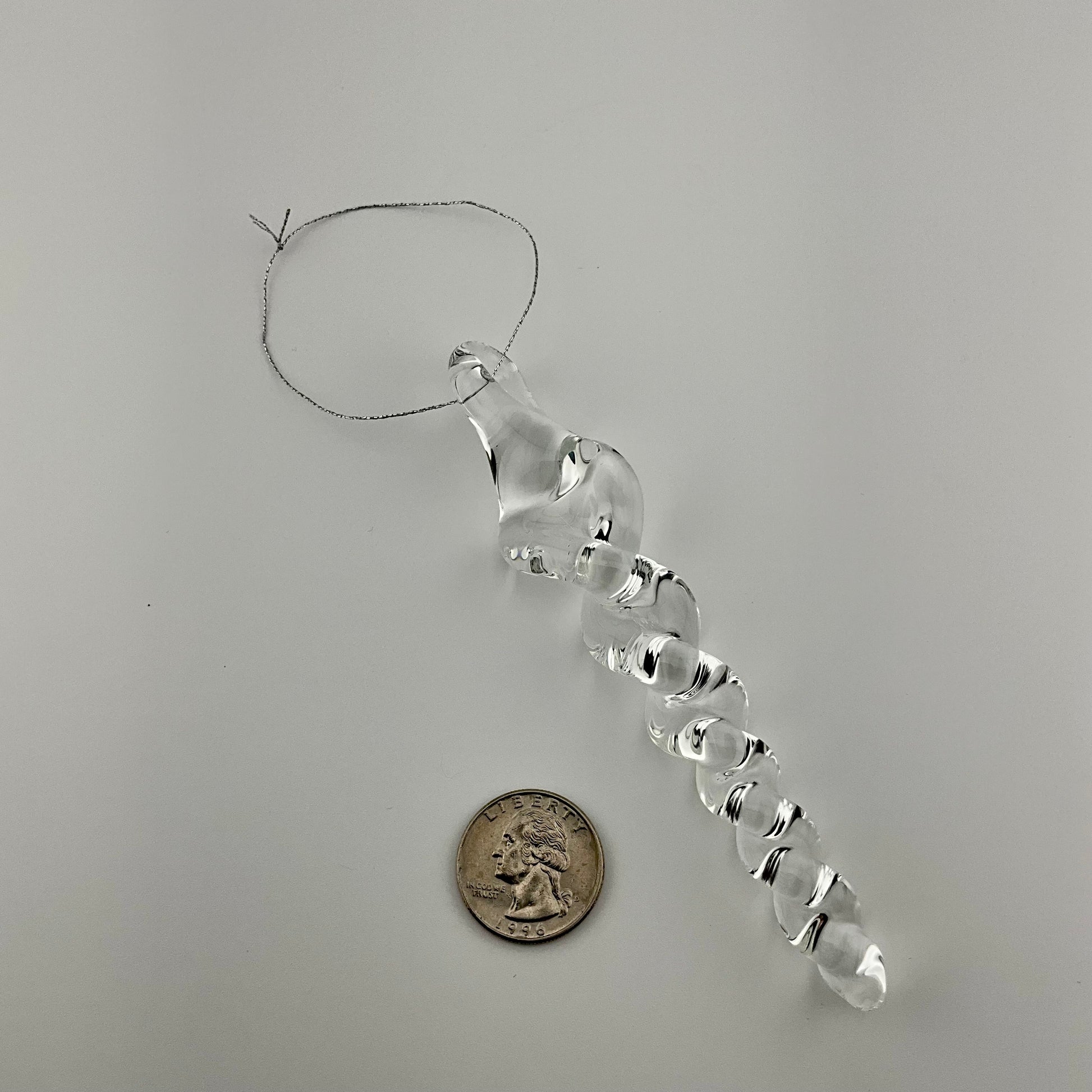 3 Pack of Medium Clear Glass Icicle Ornaments - JeffBeckerGlass.com