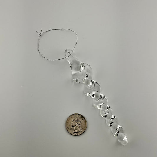 3 Pack of Medium Clear Glass Icicle Ornaments - JeffBeckerGlass.com