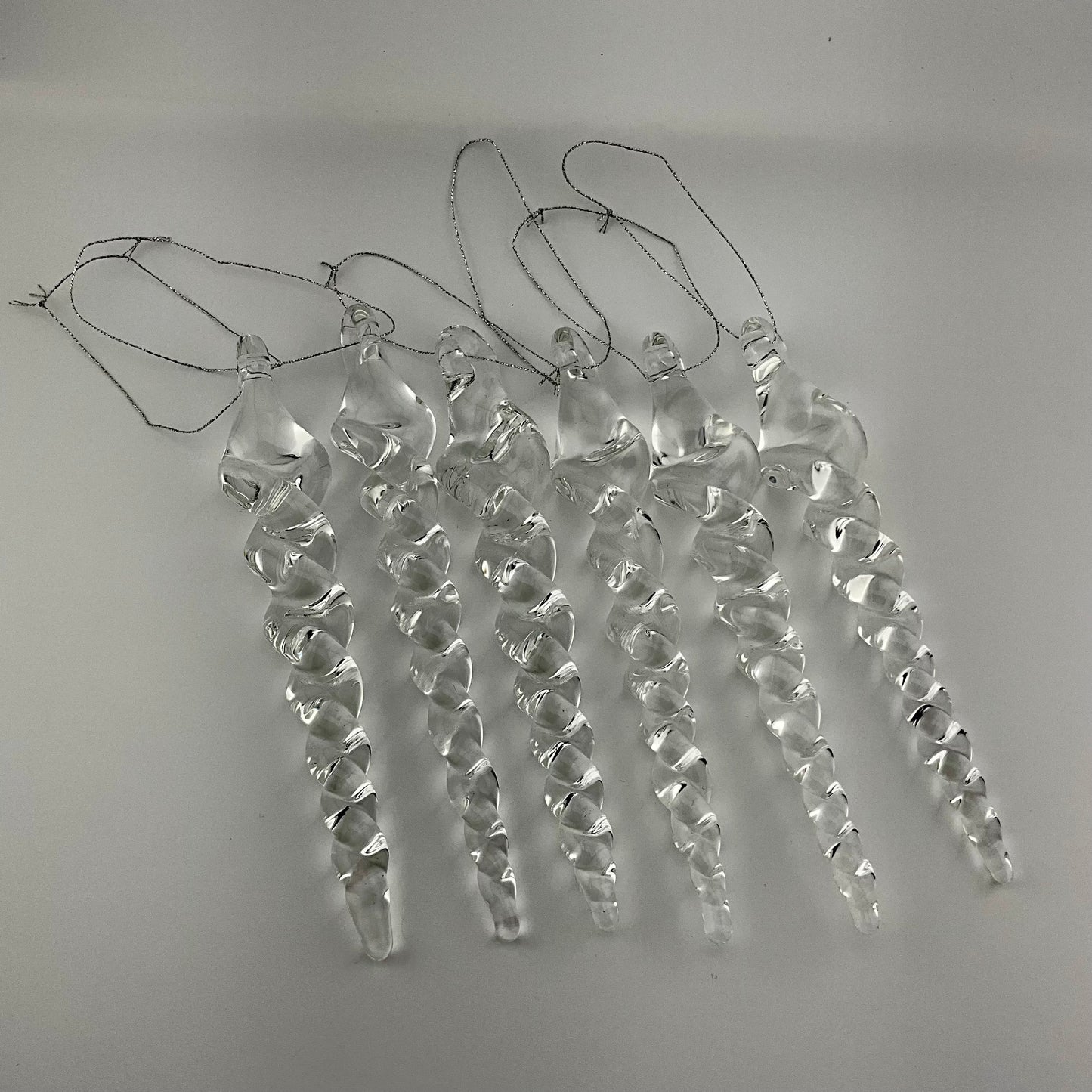 3 Pack of Medium Clear Glass Icicle Ornaments - JeffBeckerGlass.com