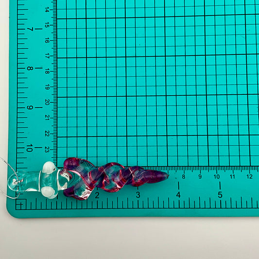 Mini Gold Ruby Glass Icicle Ornaments - JeffBeckerGlass.com