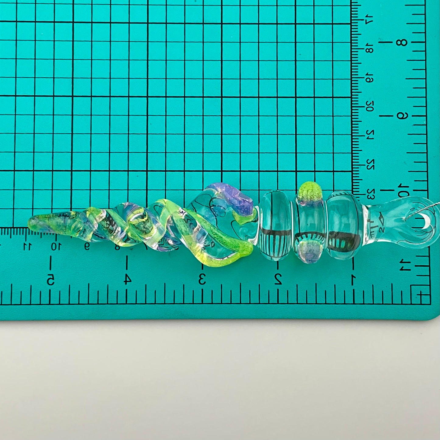 Mini Maria Pink Slymm and Green Slymm Colored Glass Icicle Ornament - JeffBeckerGlass.com