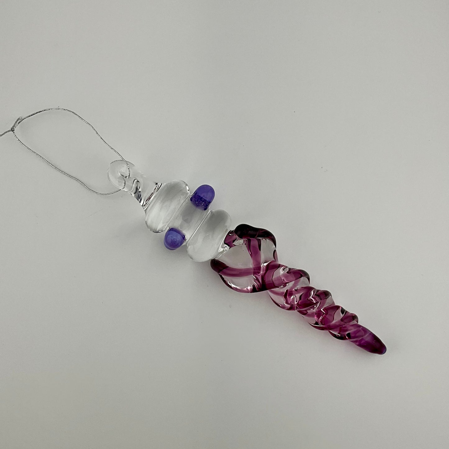 4 Pack Gold Amethyst Icicle Ornaments - JeffBeckerGlass.com