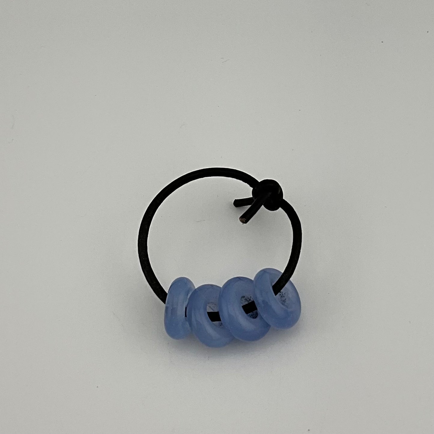 4 Light Blue Glass Spacer Beads