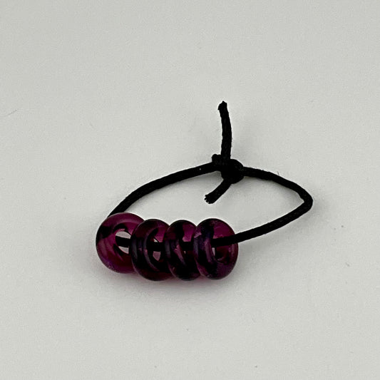 4 Royal Jelly Glass Spacer Beads - JeffBeckerGlass.com
