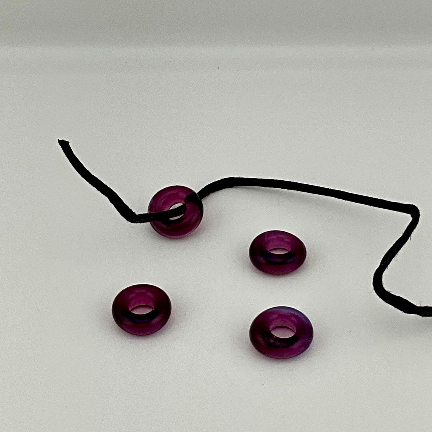 4 Royal Jelly Glass Spacer Beads - JeffBeckerGlass.com