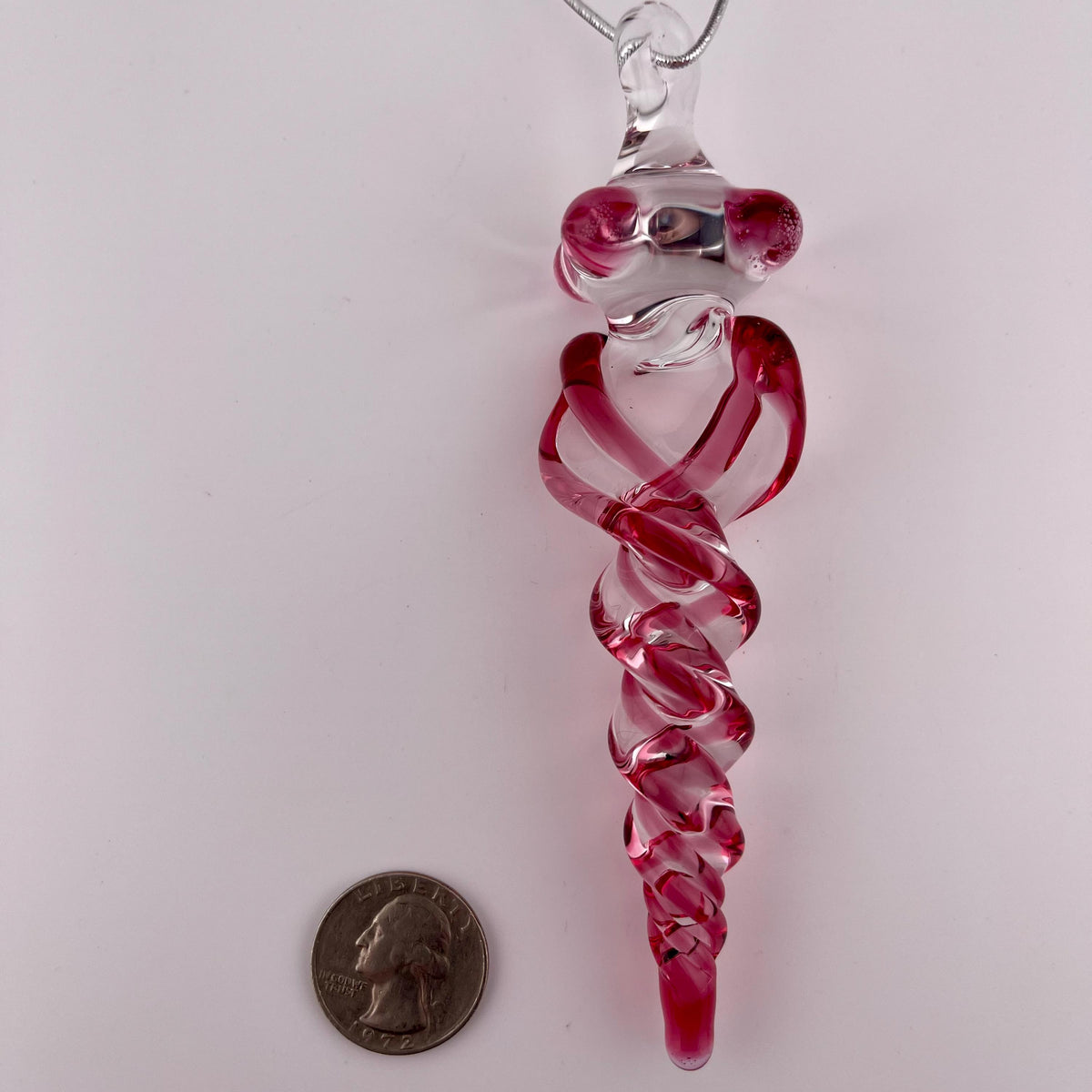 3 Pack of Gold Ruby Glass Icicle Ornament Designs “Holiday Special” - JeffBeckerGlass.com