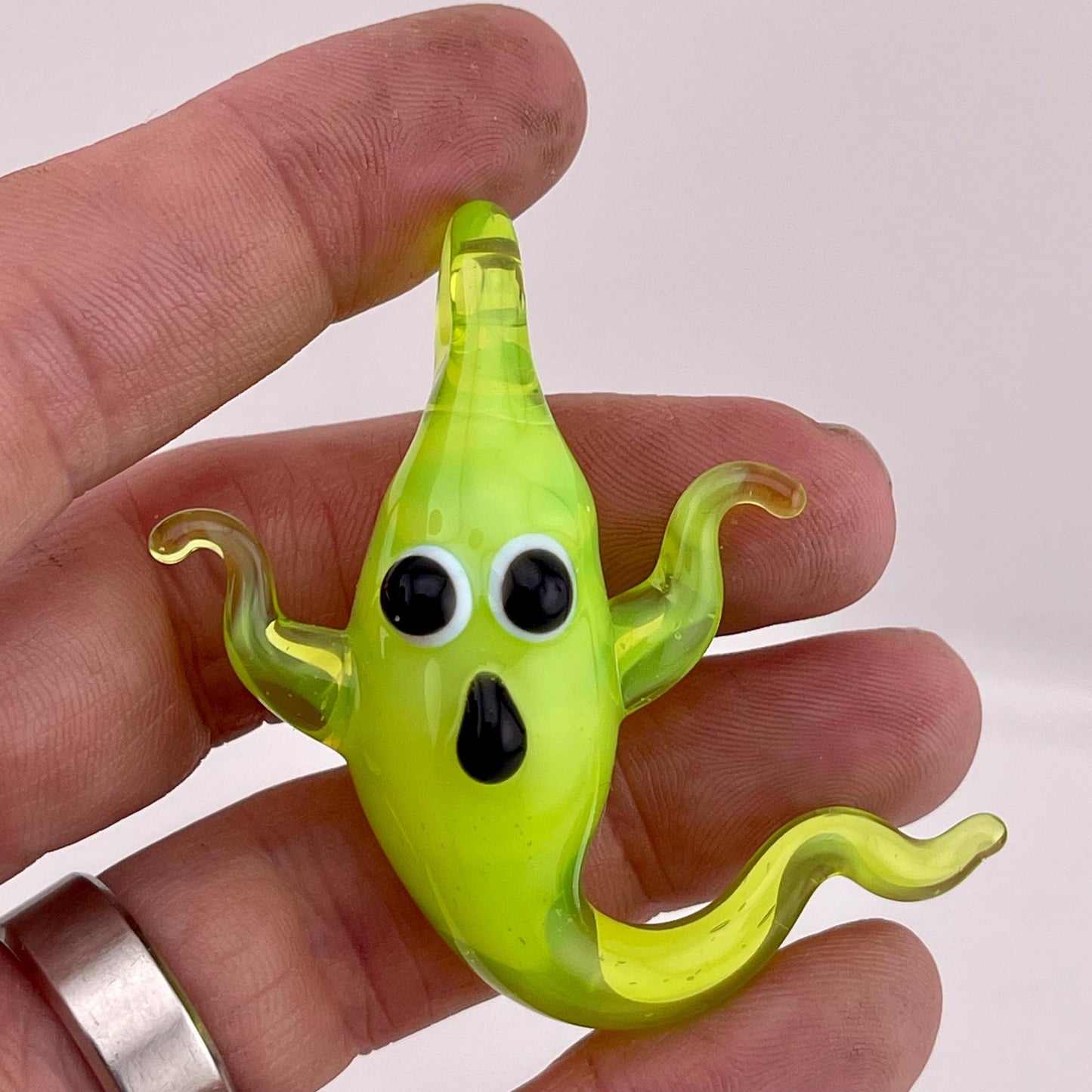 Green Slime Glass Ghost Pendant 3