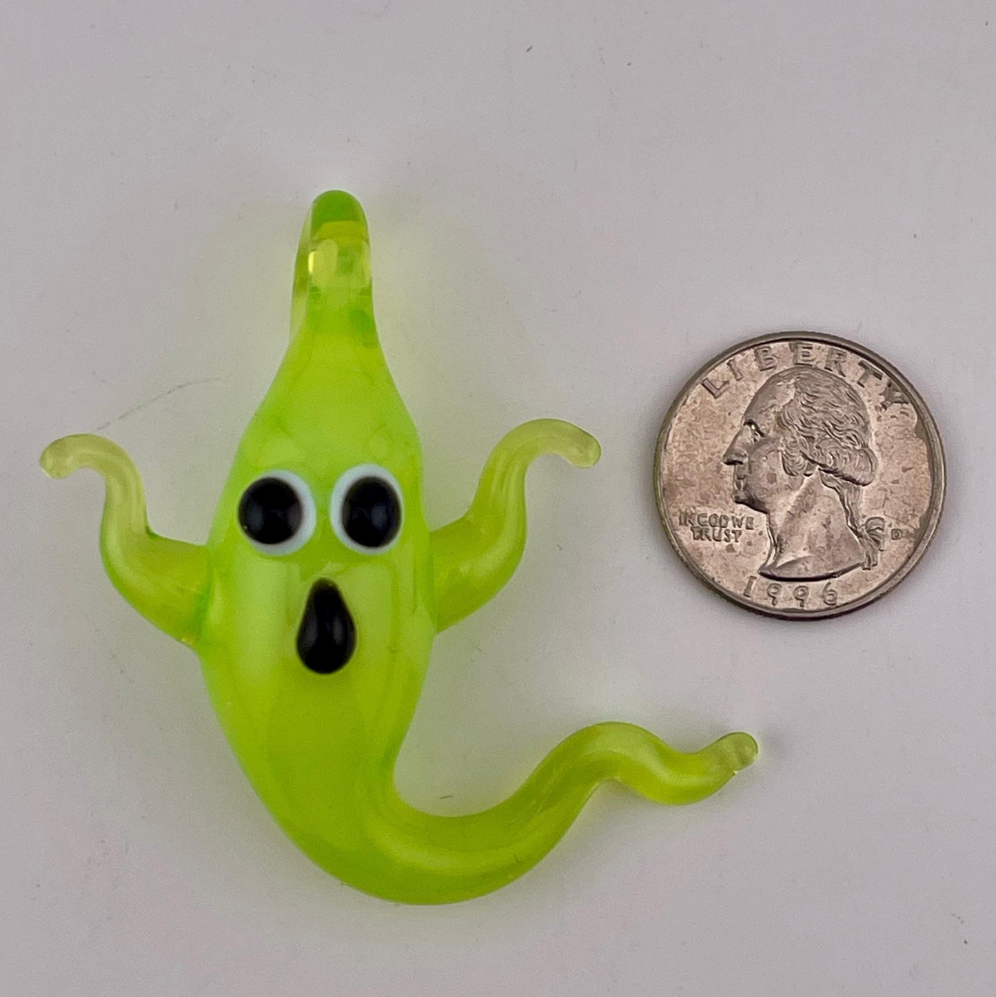Green Slime Glass Ghost Pendant 3