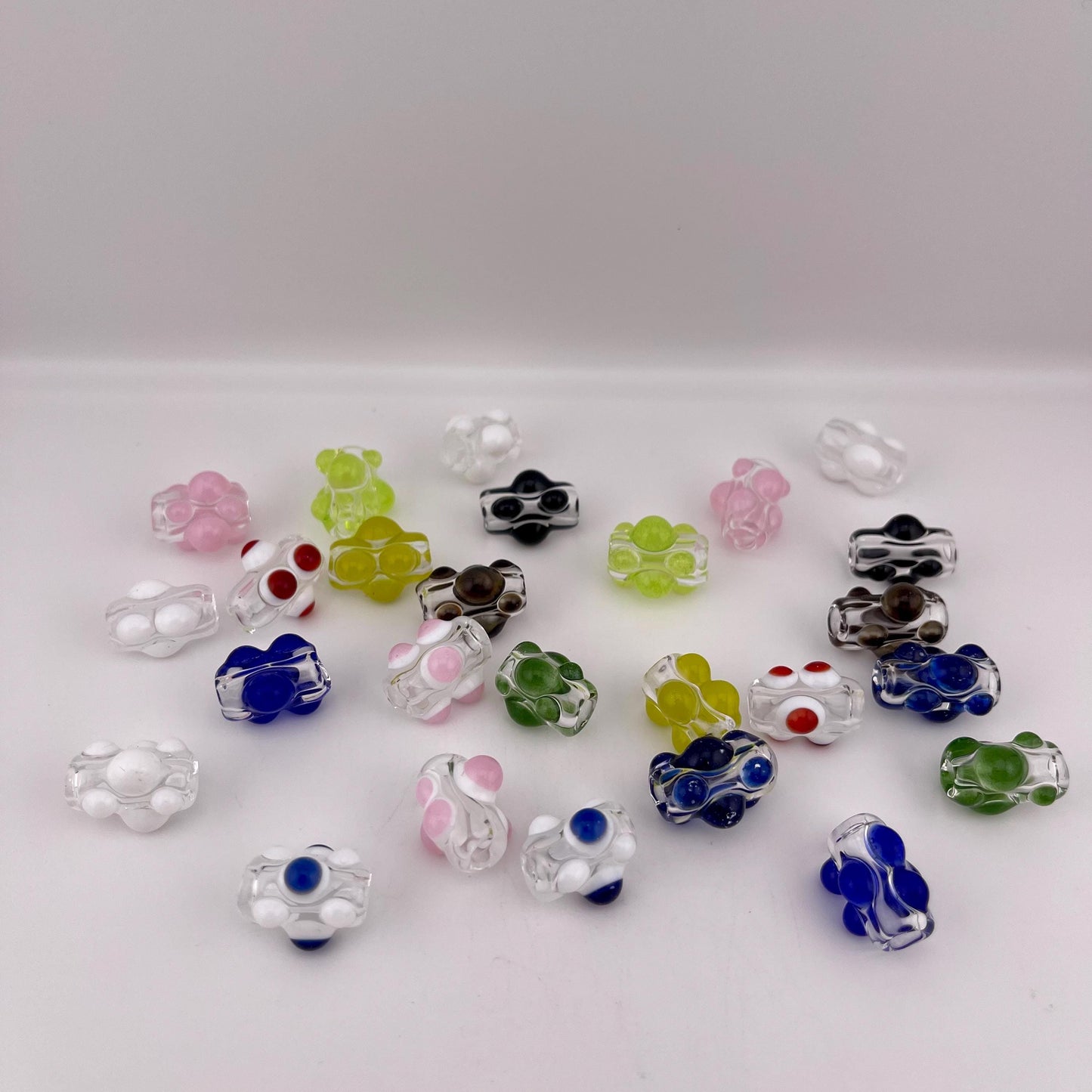 2 Loose beads clear with blizzard blue marble Beads necklace beads phone straps hoodie beads shoelace beads for your crafting needs gift bea
