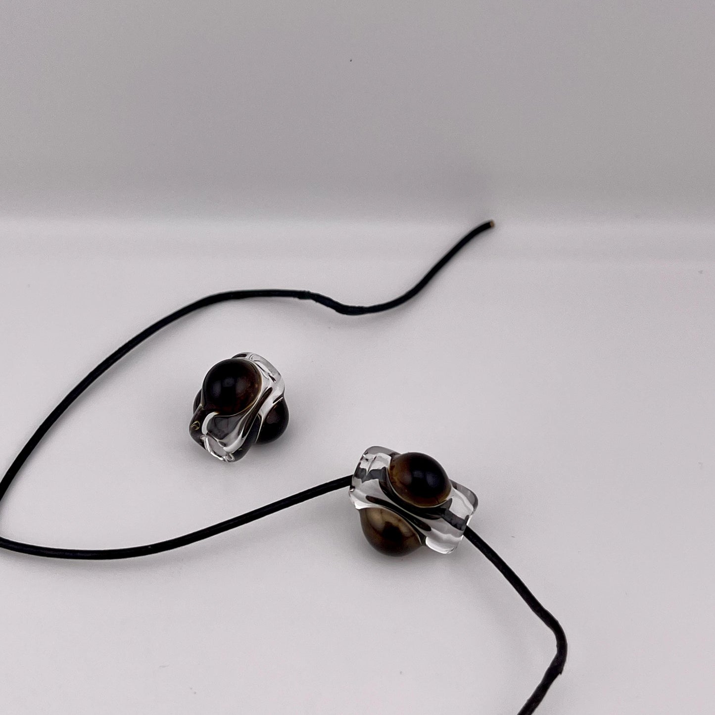 2 Loose beads clear with Gold Silver marble Bead necklaces beads phone straps hoodie beads shoelace beads for your crafting needs gift beads