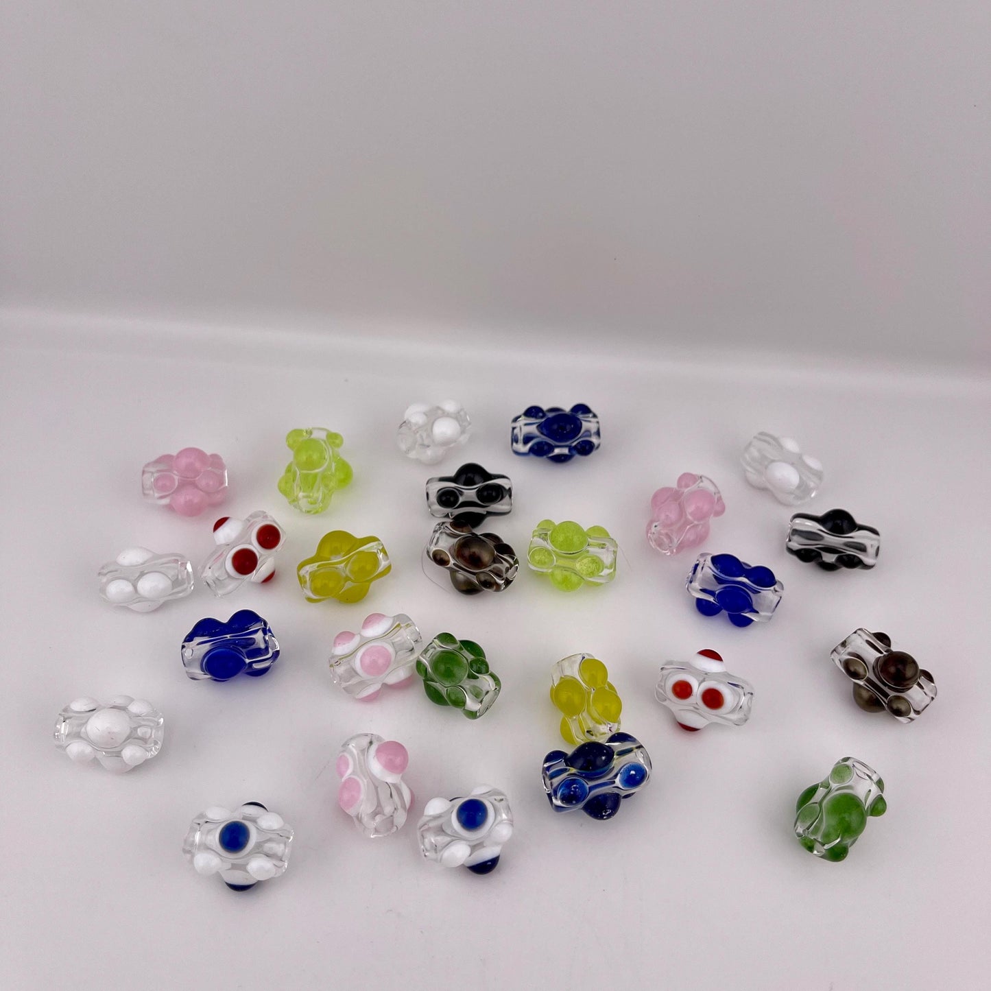 2 Loose beads clear with blizzard blue marble Beads necklace beads phone straps hoodie beads shoelace beads for your crafting needs gift bea