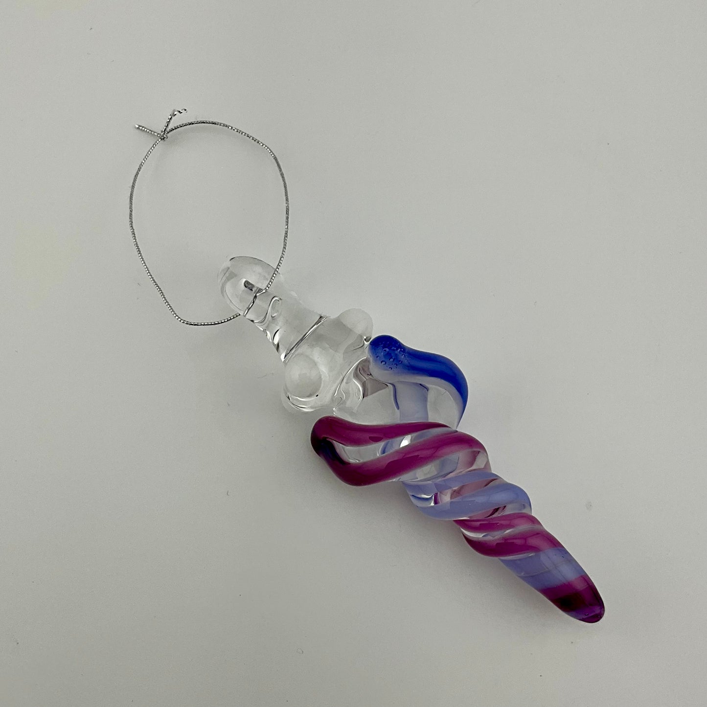 3 Pack of Royal Jelly and Neptune Blue Glass Icicle Ornament "Holiday Special" - JeffBeckerGlass.com