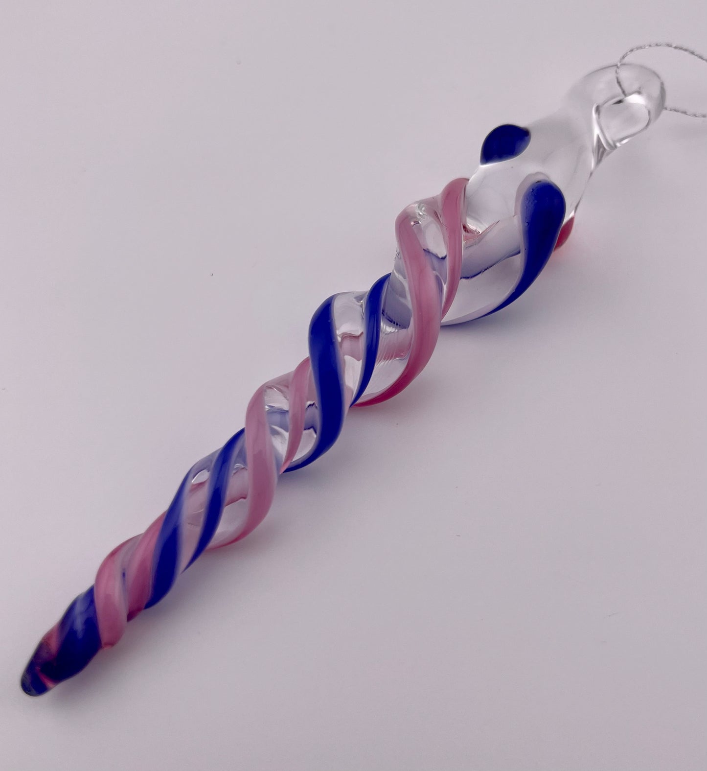 Telemagenta and Neptune Glass Icicle Ornament - JeffBeckerGlass.com