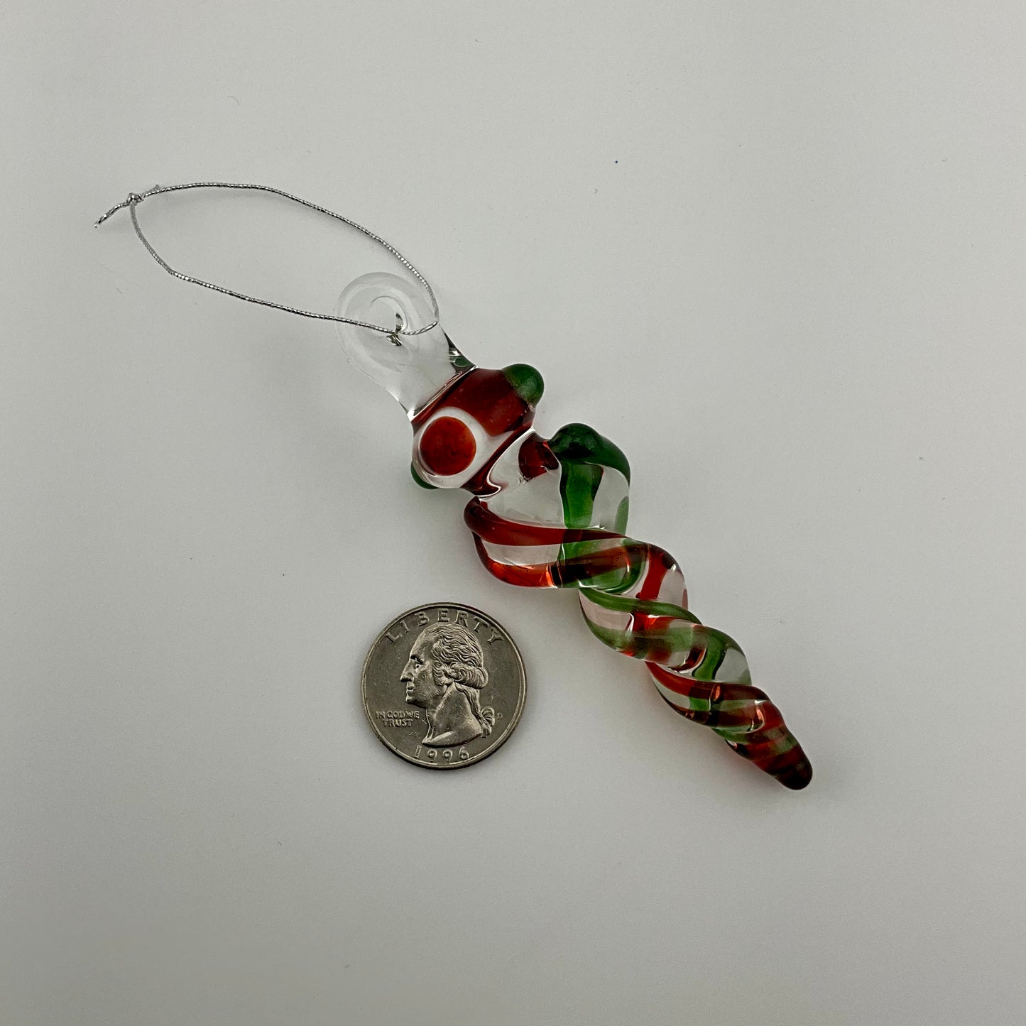 4 Pack Elvis Red and Sparkly Green Glass Icicle Ornament "Holiday Special" - JeffBeckerGlass.com