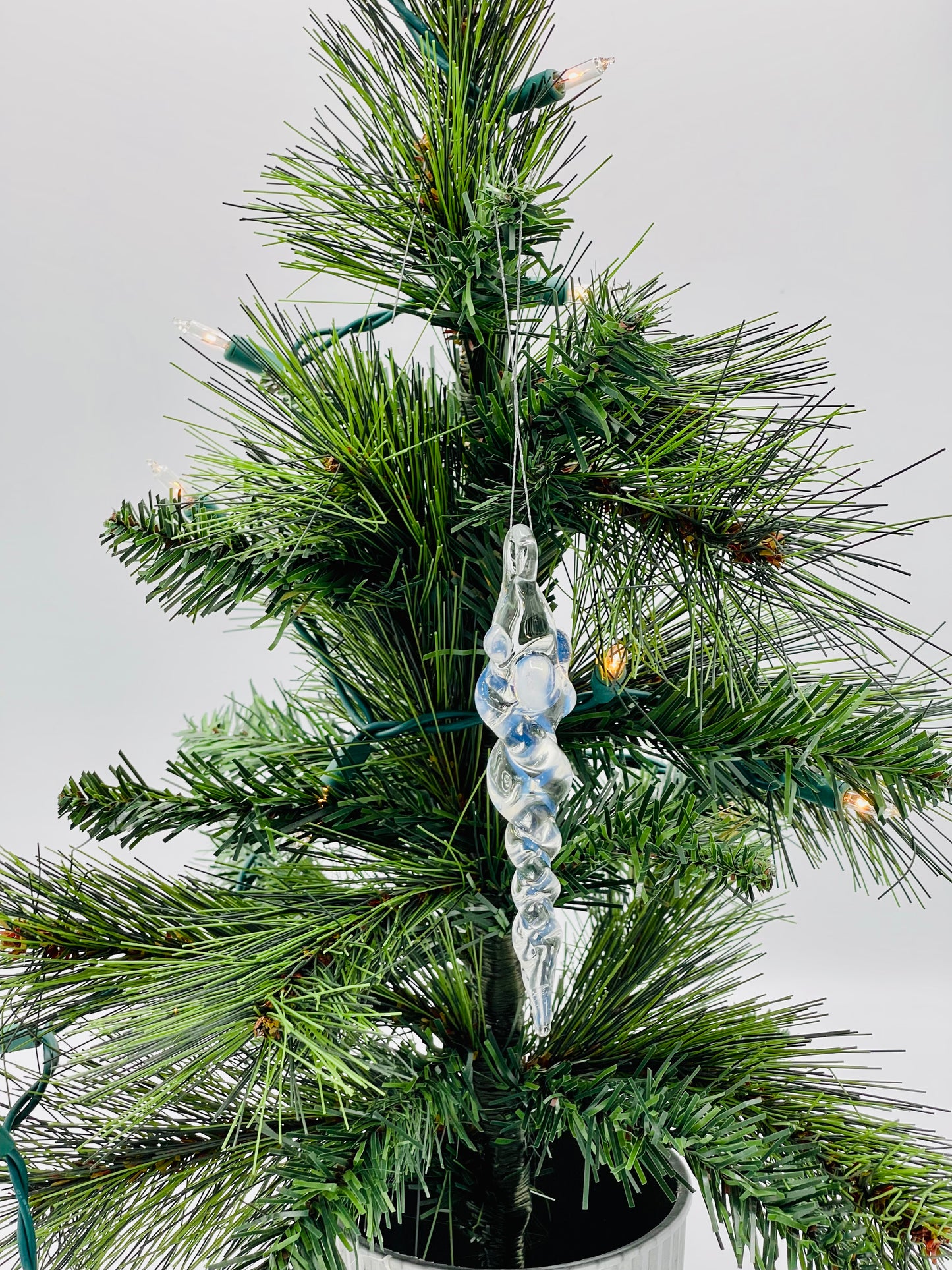 Clear Icicle Christmas Ornaments - JeffBeckerGlass.com