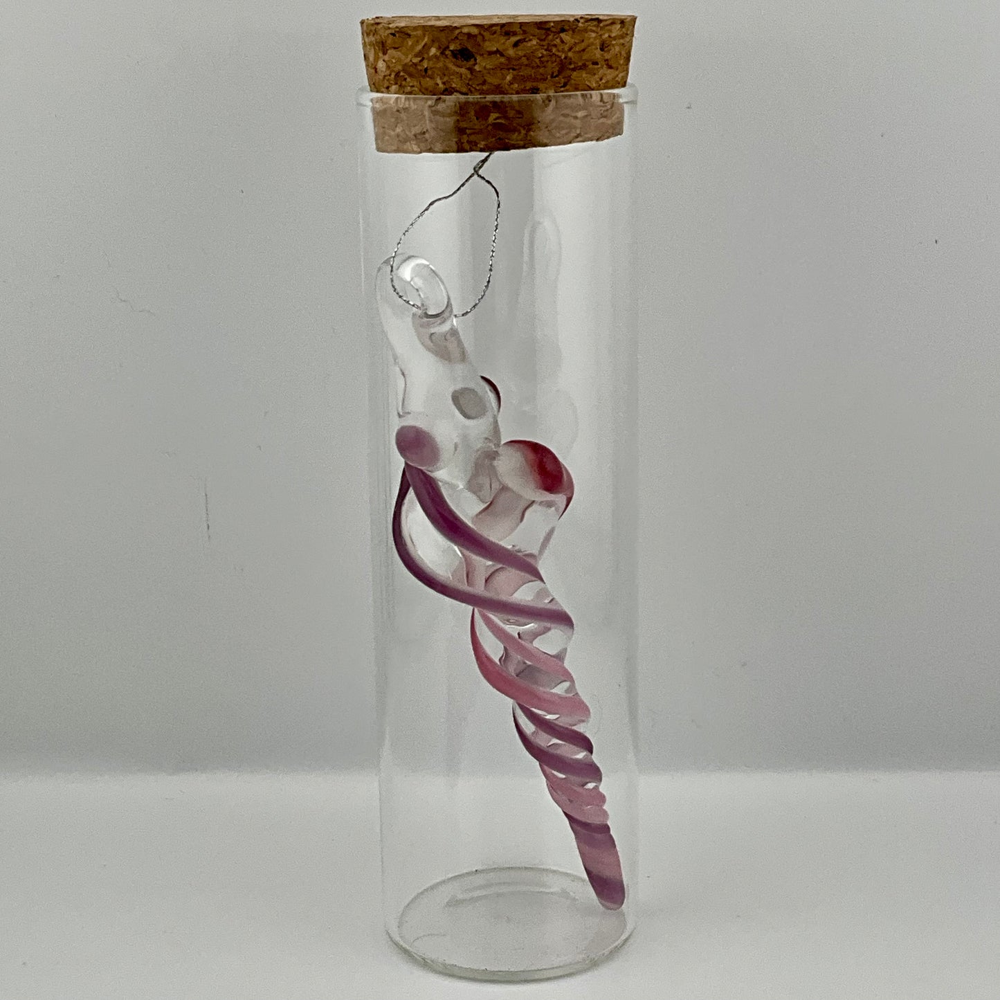 Gold Ruby over White Glass Icicle Christmas Ornaments - JeffBeckerGlass.com