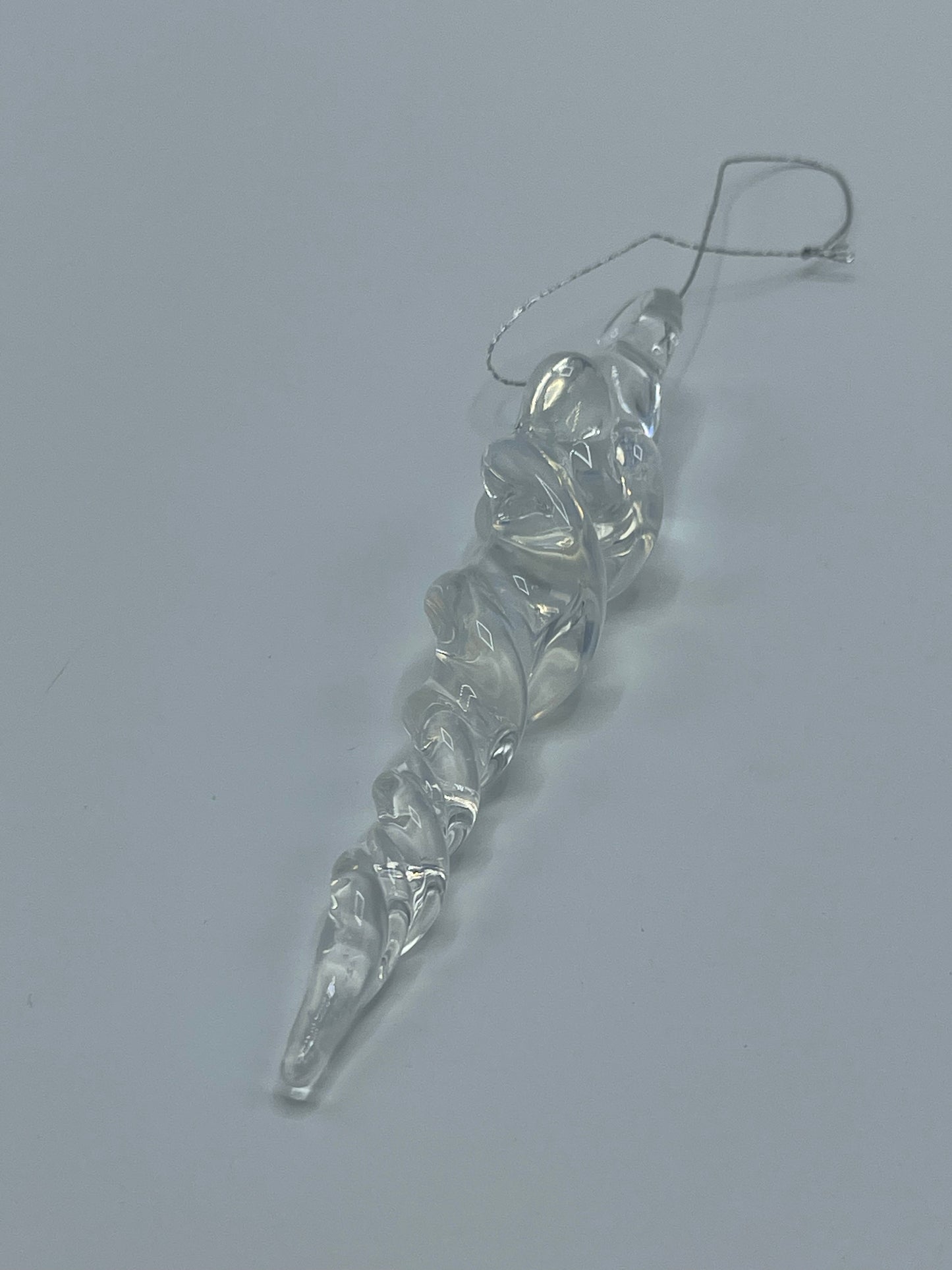 Clear Icicle Christmas Ornaments - JeffBeckerGlass.com
