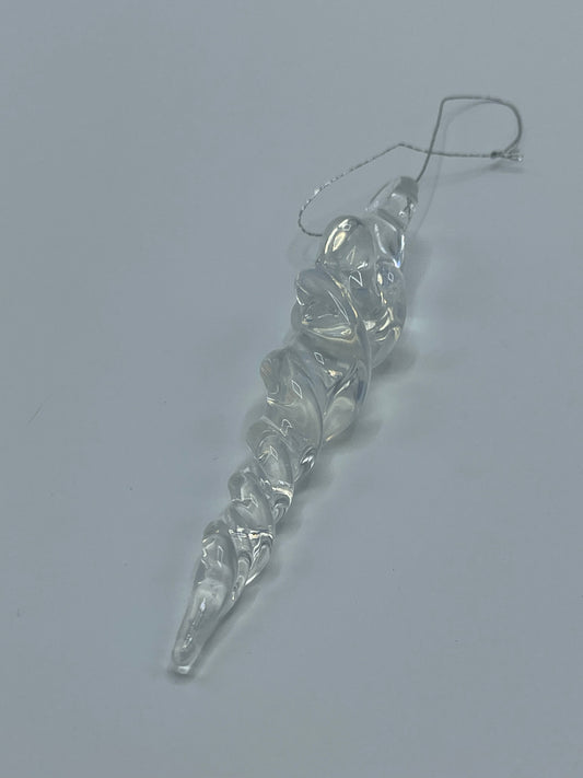 Clear Icicle Christmas Ornaments - JeffBeckerGlass.com