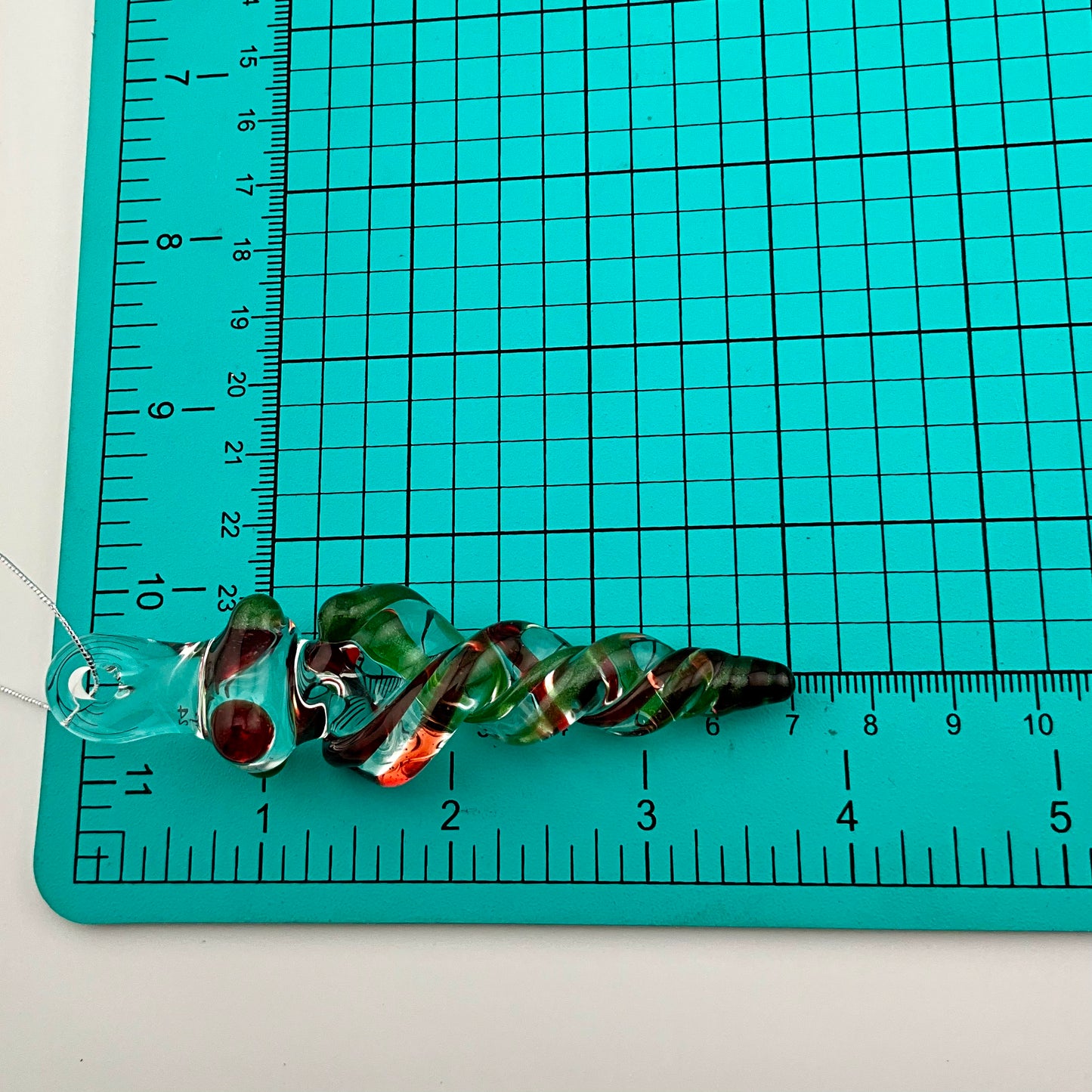 4 Pack Elvis Red and Sparkly Green Glass Icicle Ornament "Holiday Special" - JeffBeckerGlass.com