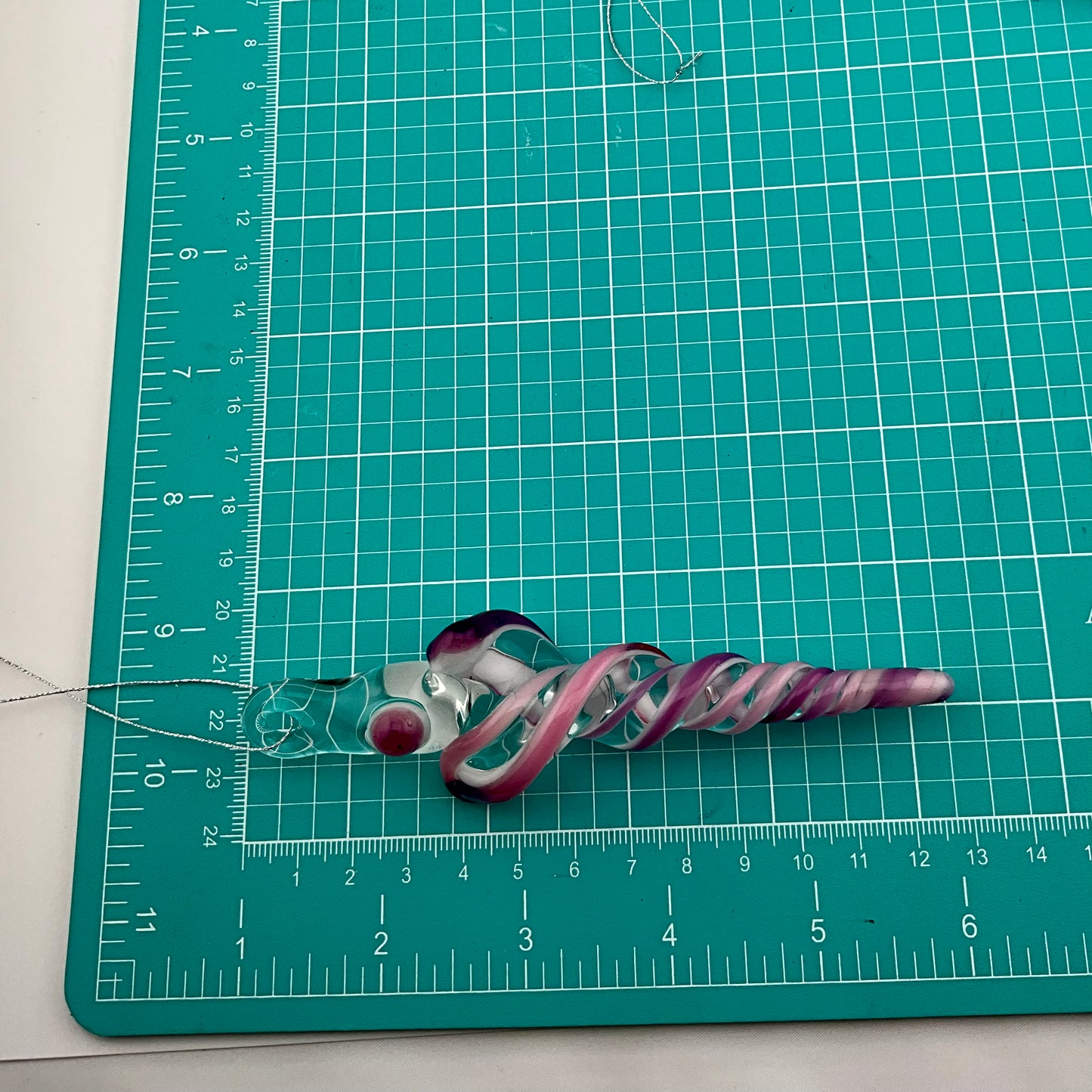 Gold Ruby over White Glass Icicle Christmas Ornaments - JeffBeckerGlass.com